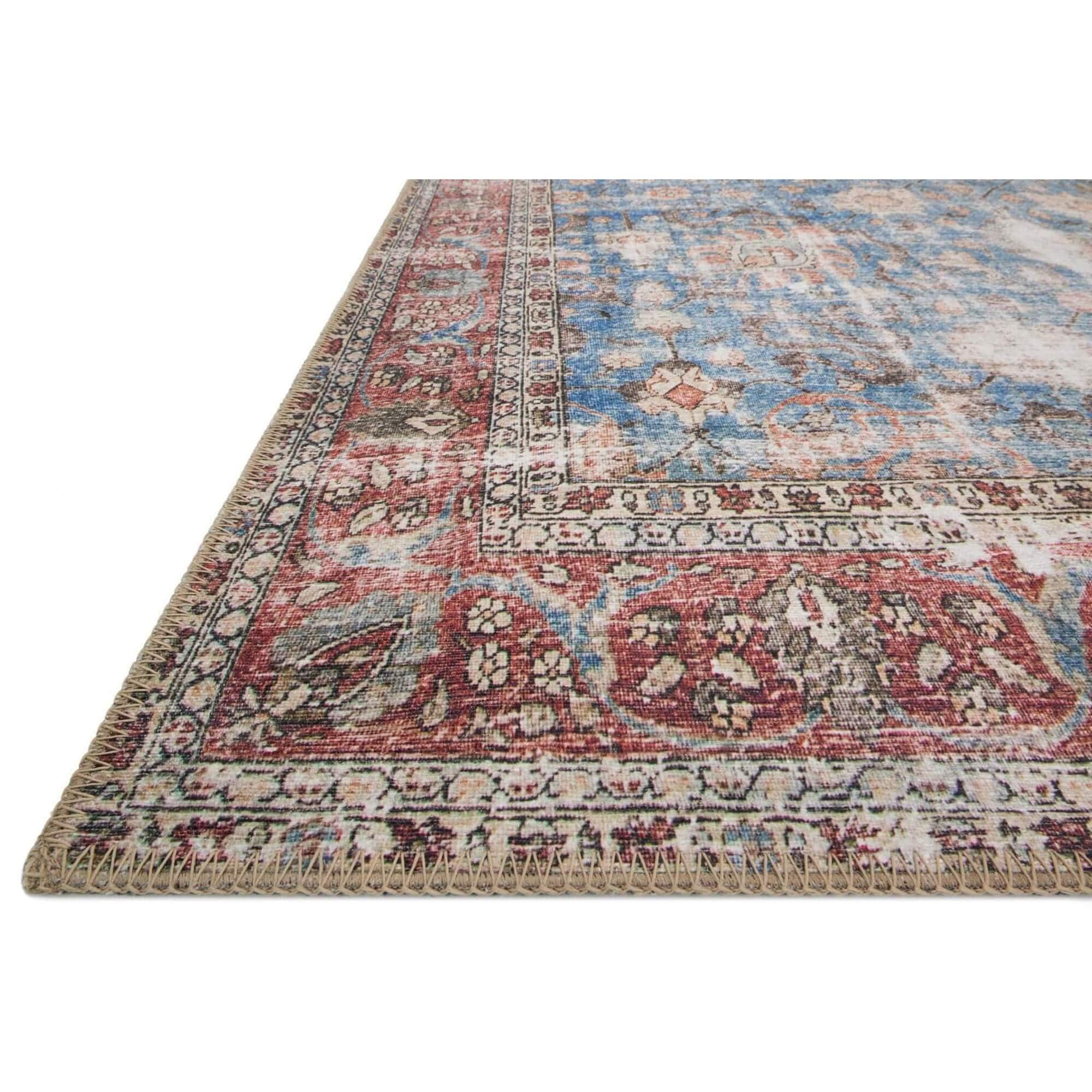 Loloi Rug Loren LQ-01 Blue/Brick - Image 2