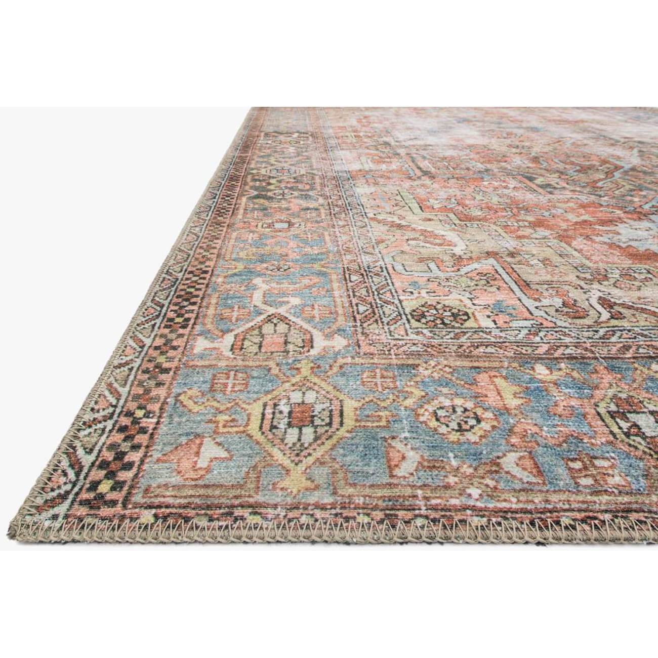 Loloi Rug Loren LQ-15 Terracotta/Sky - Image 2