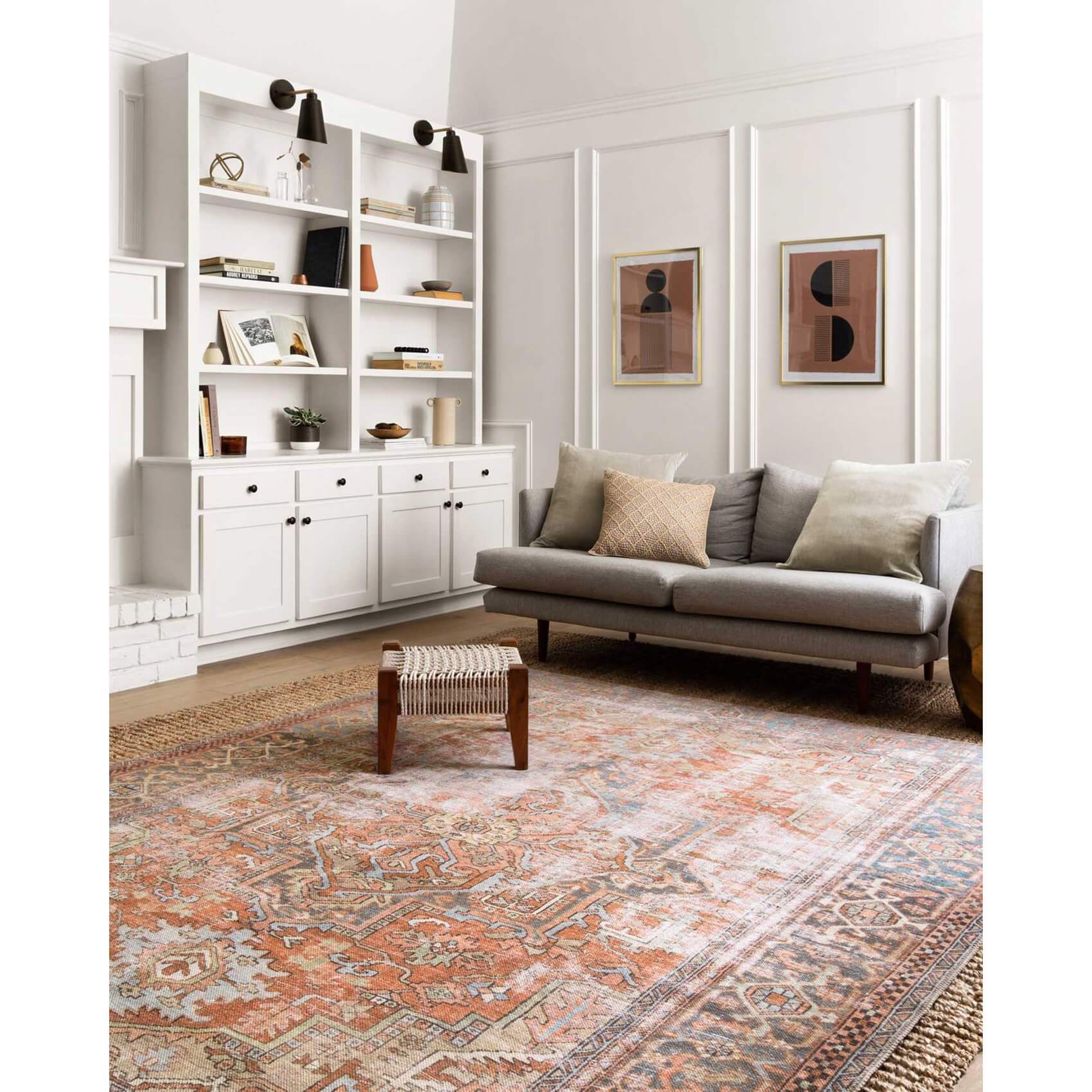 Loloi Rug Loren LQ-15 Terracotta/Sky - Image 4