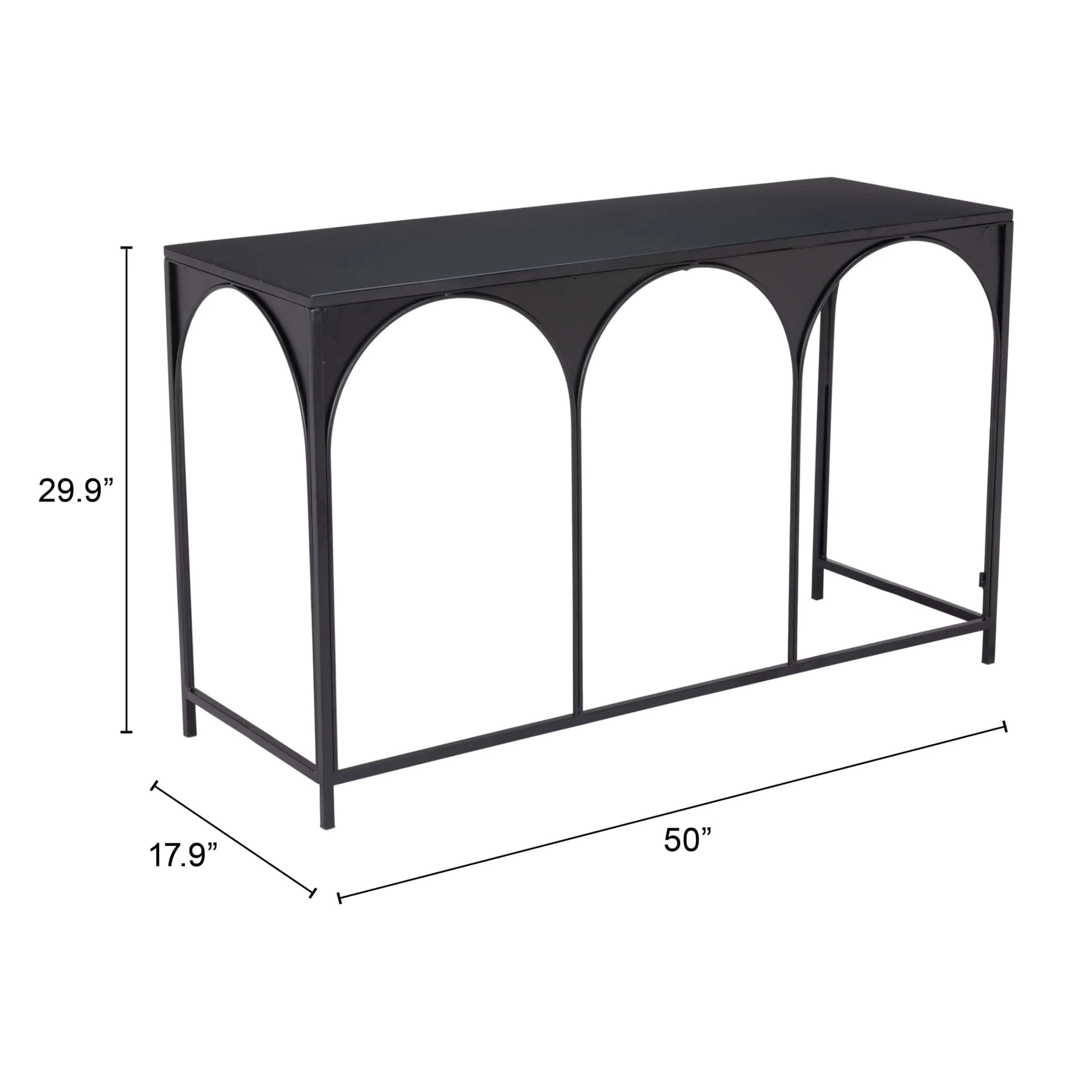 Loriet Console Table, Black - Image 6
