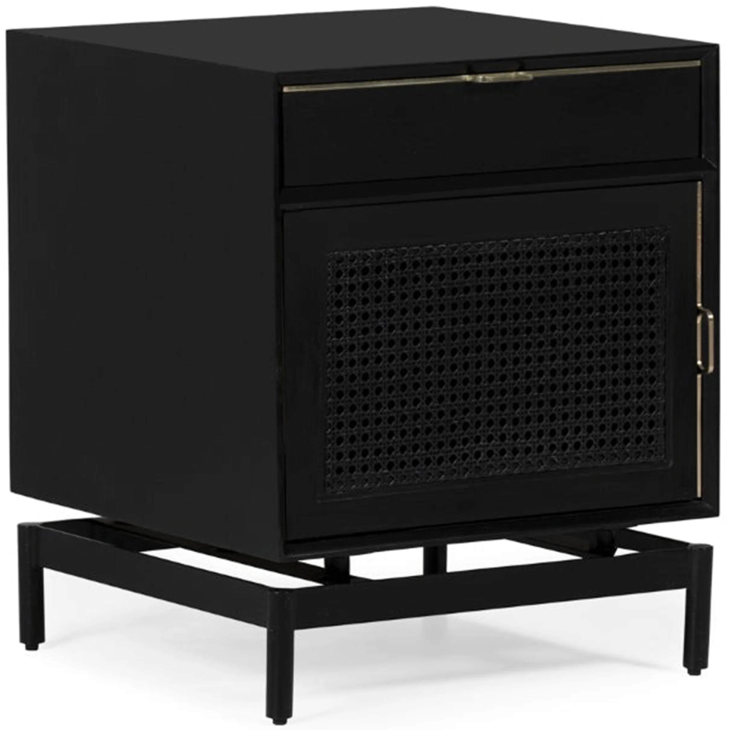 Louisina Luxe Nightstand, Charcoal - Image 6