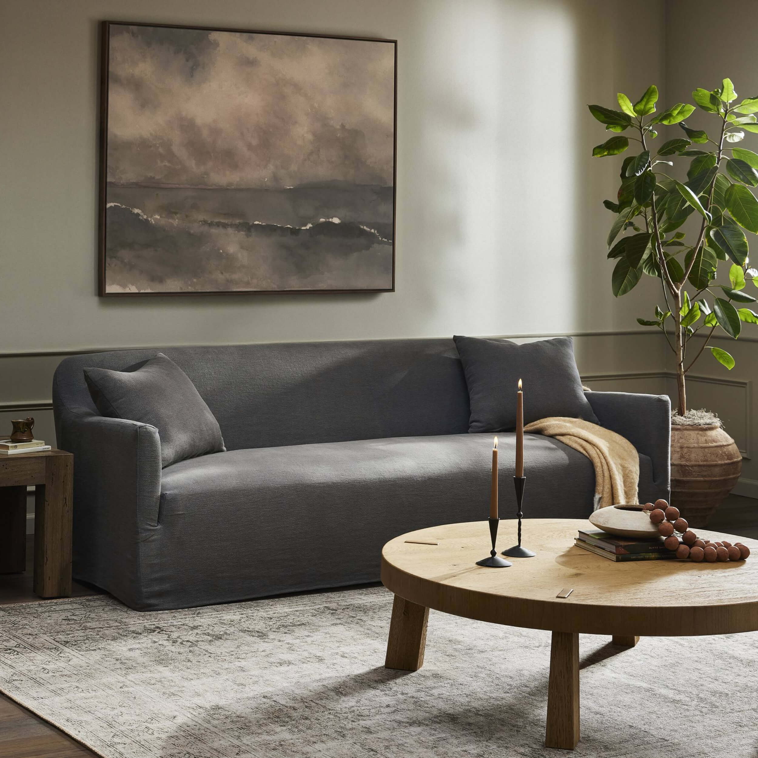 Lowell Slipcover Sofa, Broadway Denim by Amber Lewis x Four Hands - Image 5