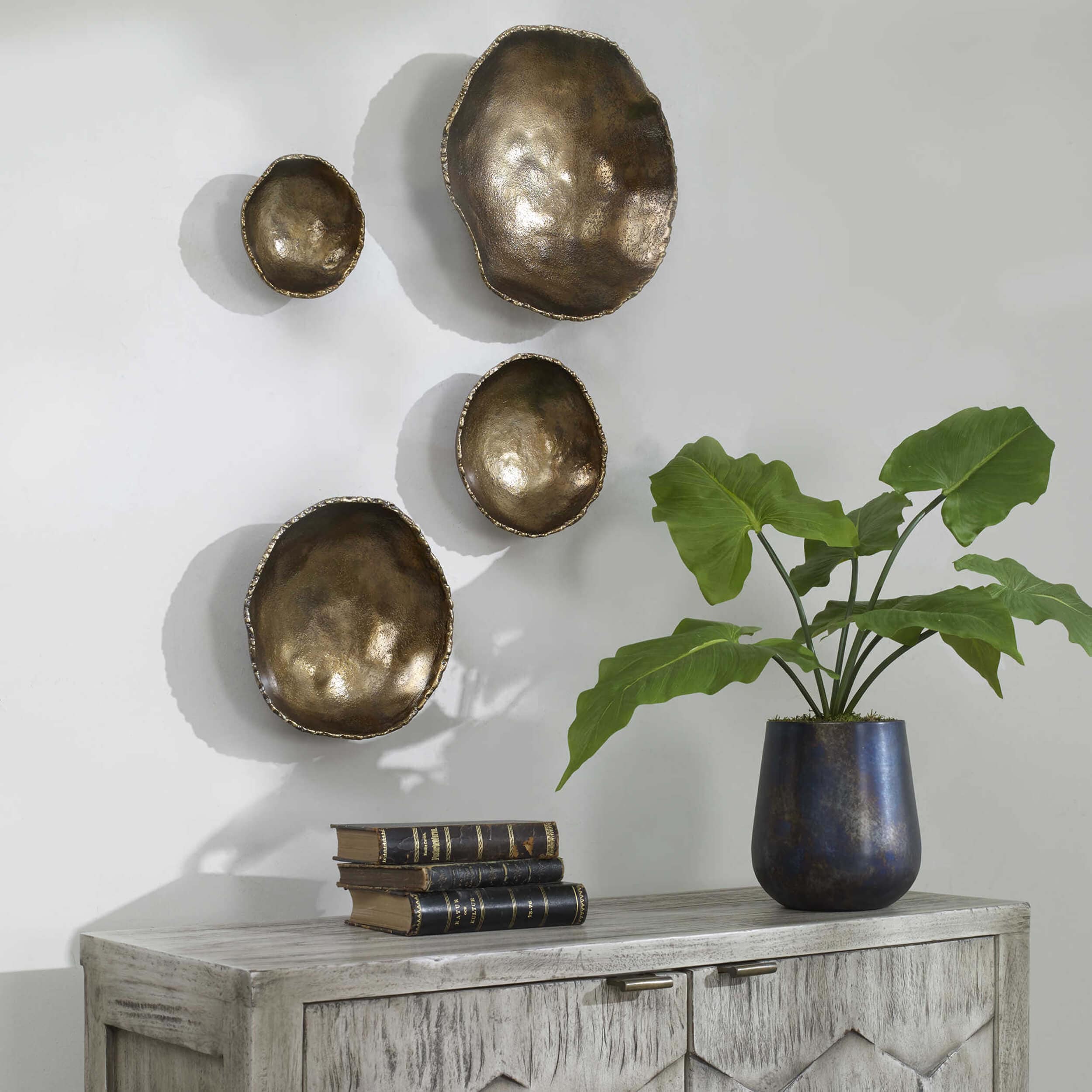 Lucky Coins Wall Decor, Brass, Set of 4 - Image 4