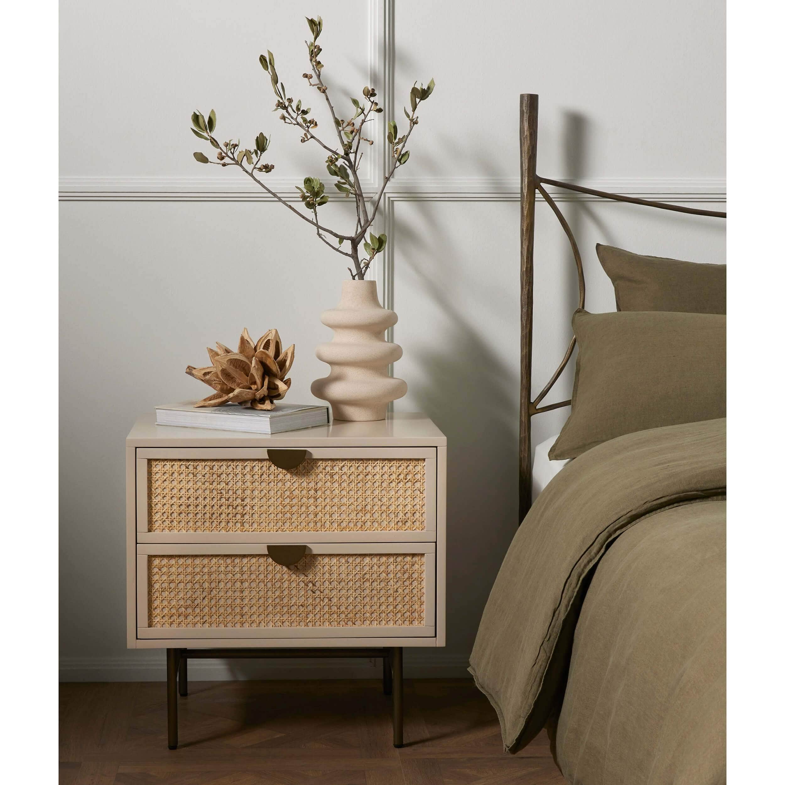 Luella Nightstand, Matte Alabaster by Four Hands - Image 7