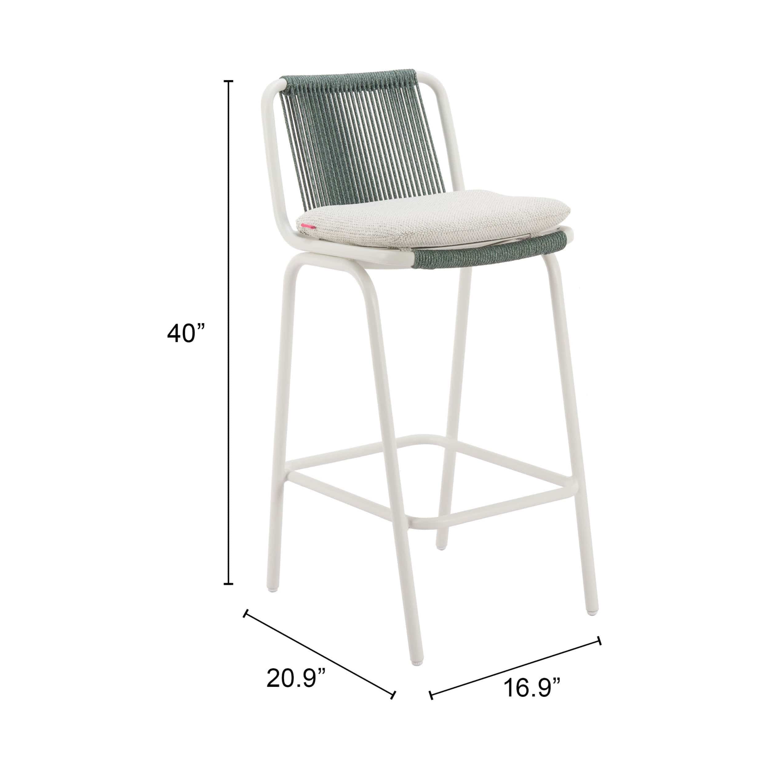 Luft Barstool, Green, Set of 2 - Image 2