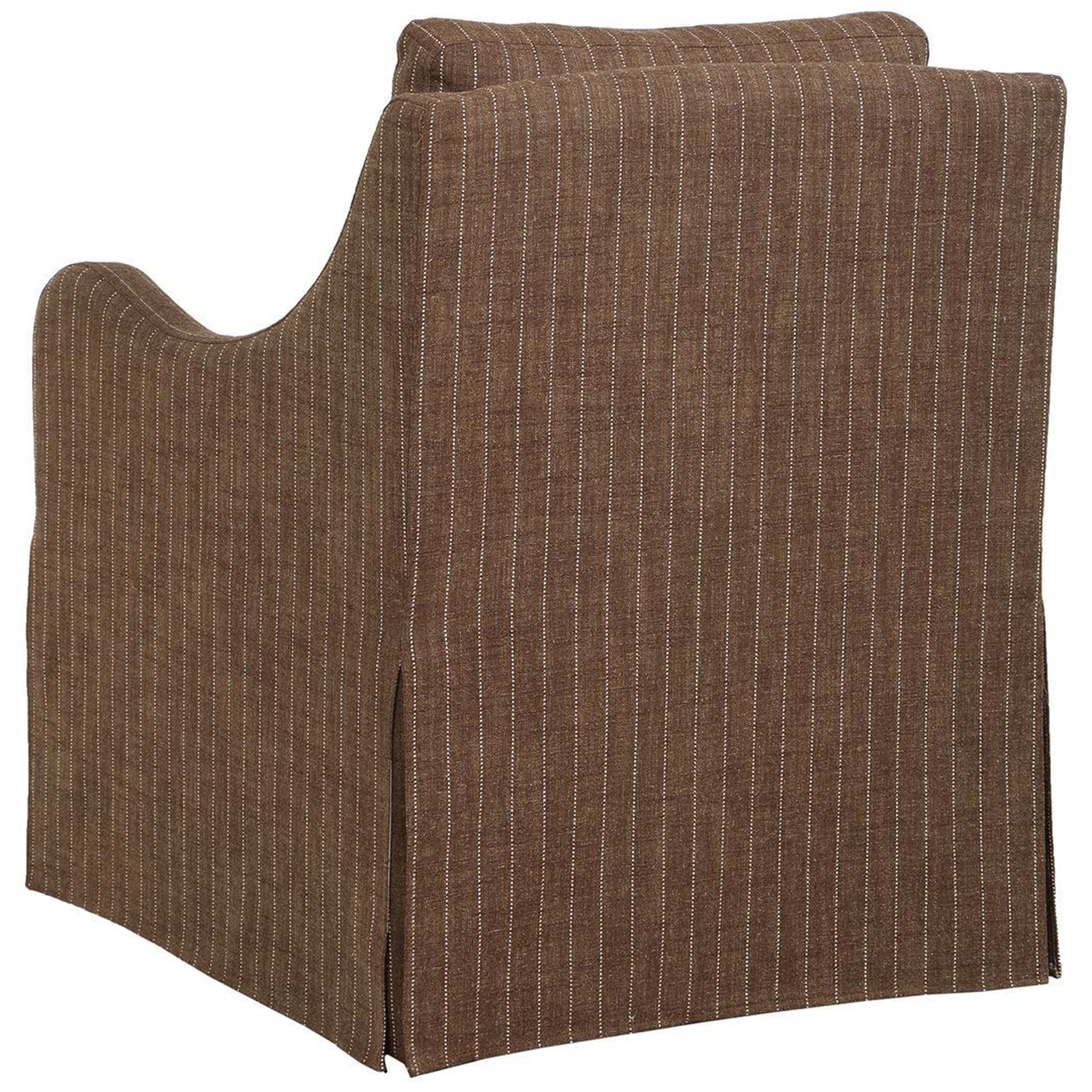 Luisa Swivel Chair, Teak Brown - Image 4