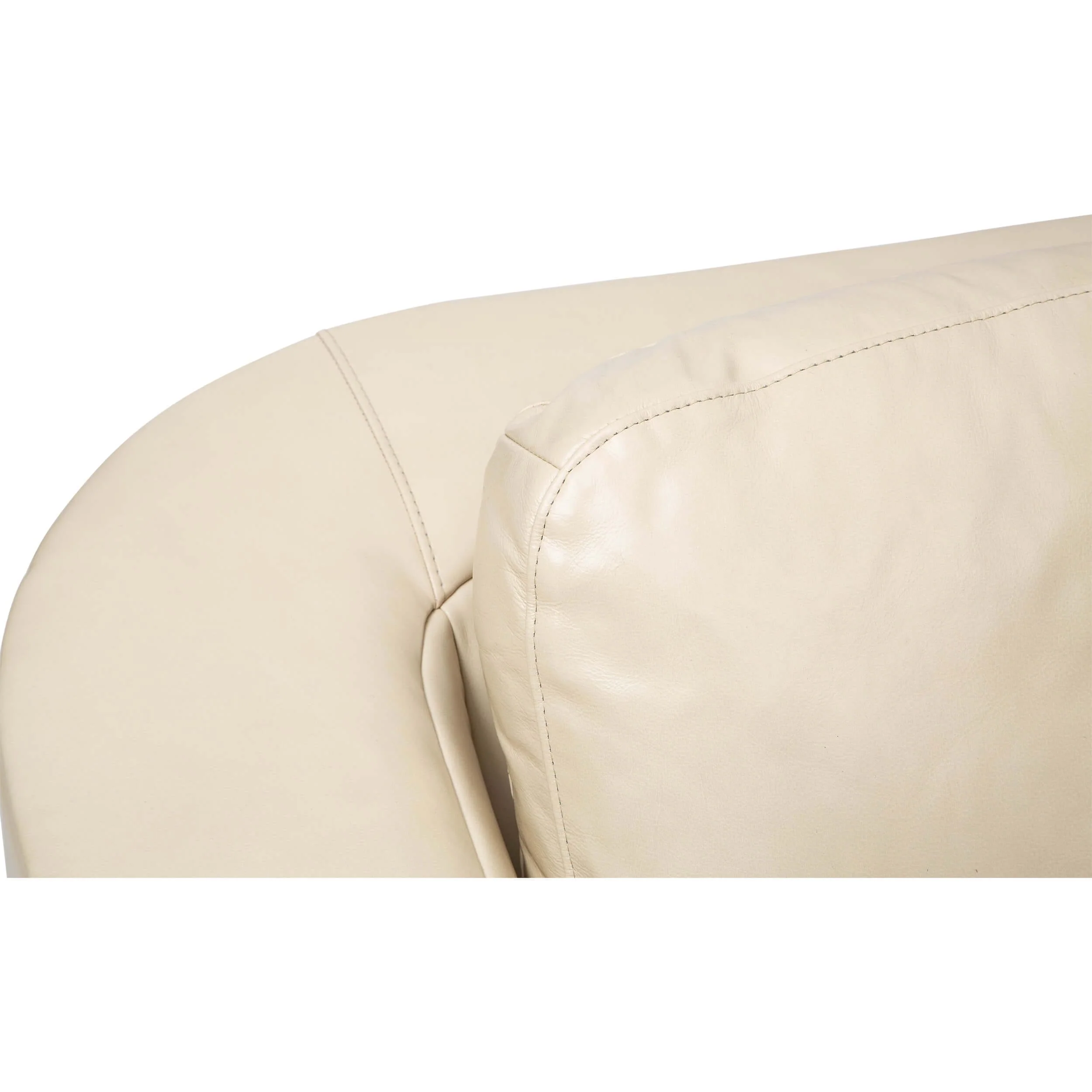 Luka Leather Swivel Chair, Landry Ivory - Image 4