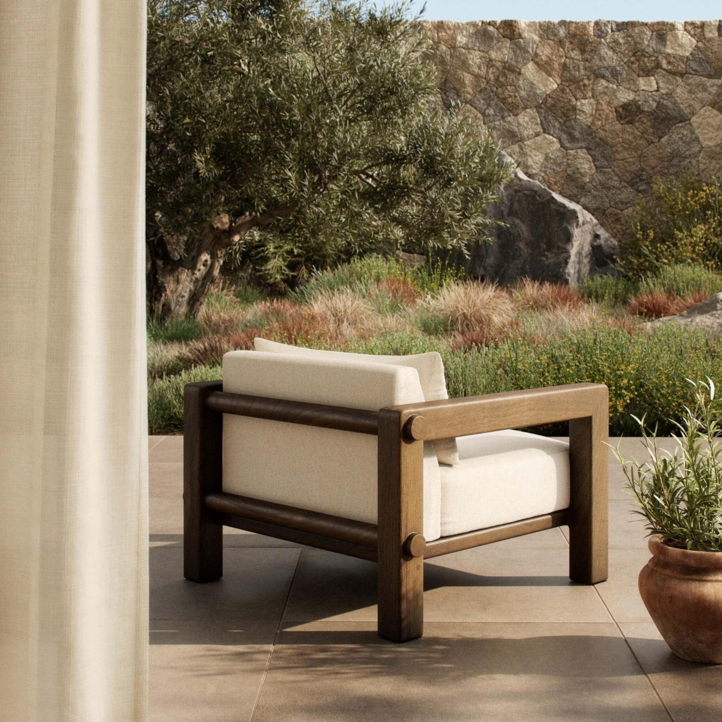 Lumi Outdoor Chair, Alessi Linen by Amber Lewis x Four Hands - Image 5