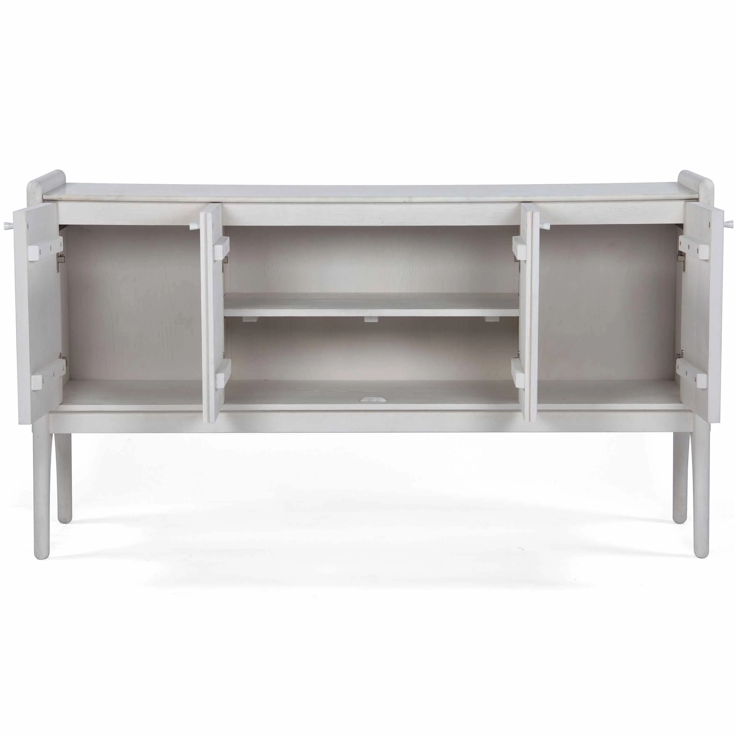 Luna Marble-Top Sideboard, Whitewash - Image 5