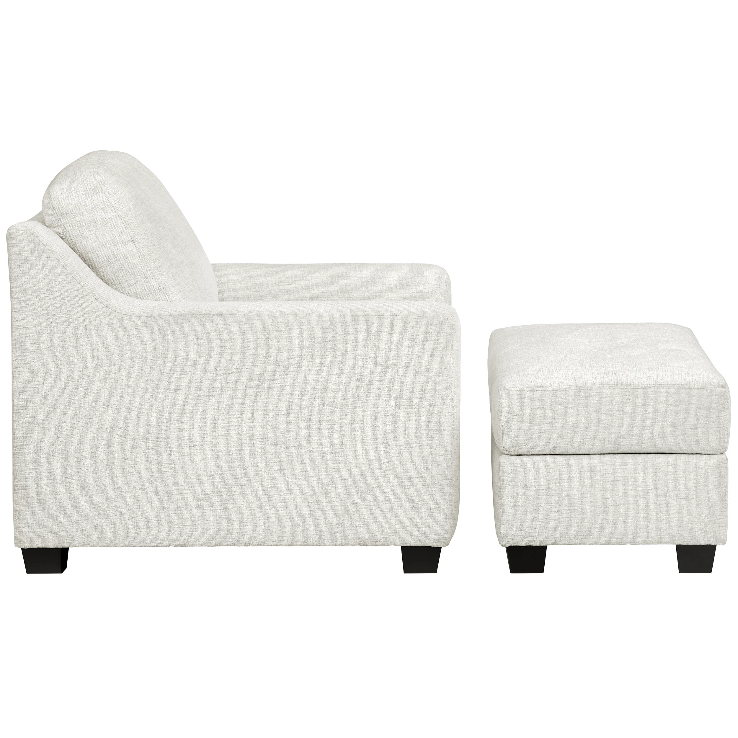 Luna Ottoman, White - Image 4