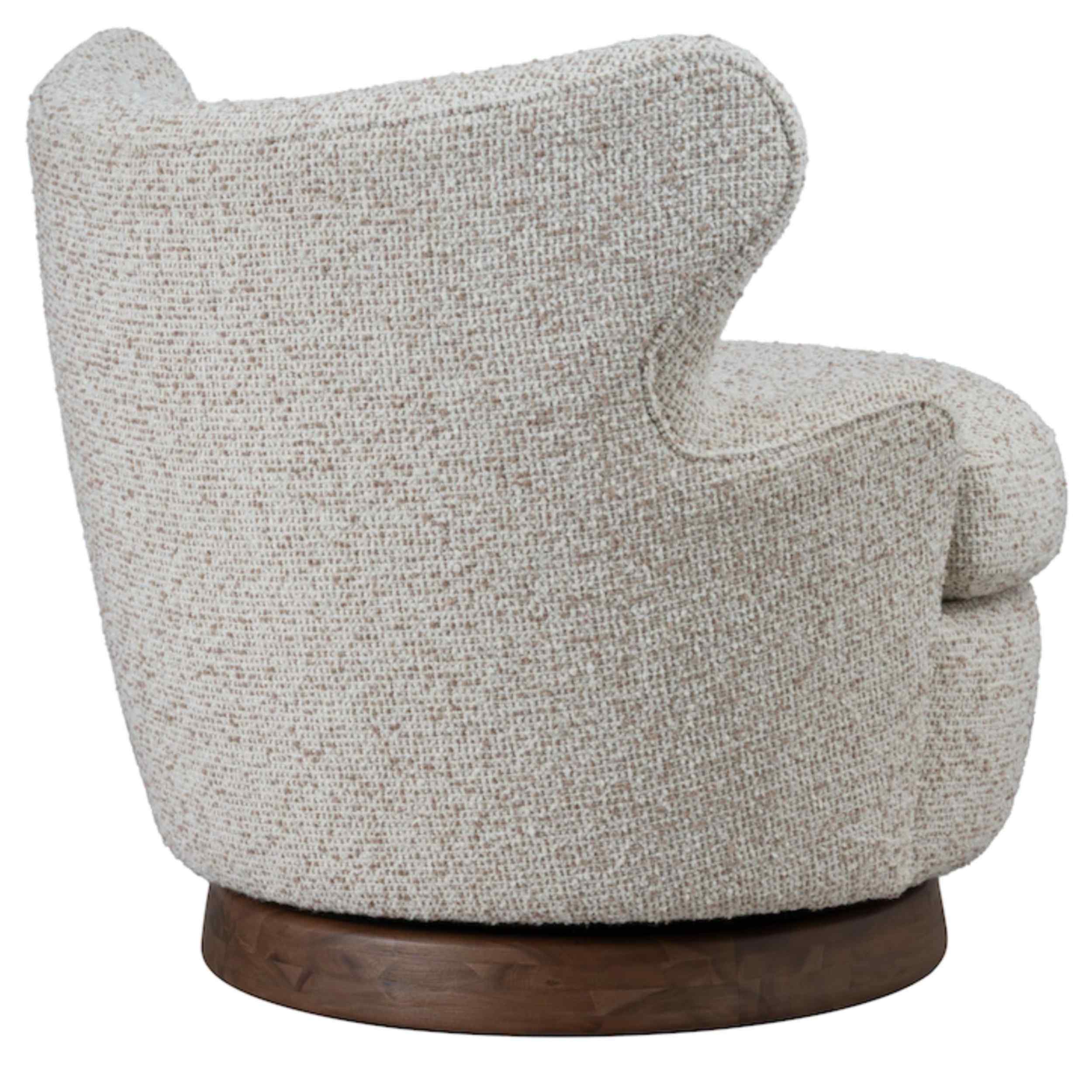 Luna Swivel Chair, Caramel Popcorn - Image 4