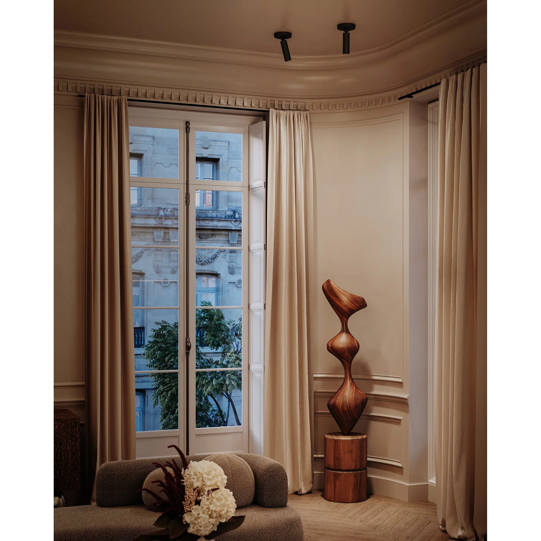 Luxe Pivot Flush Mount, Matte Black - Image 3