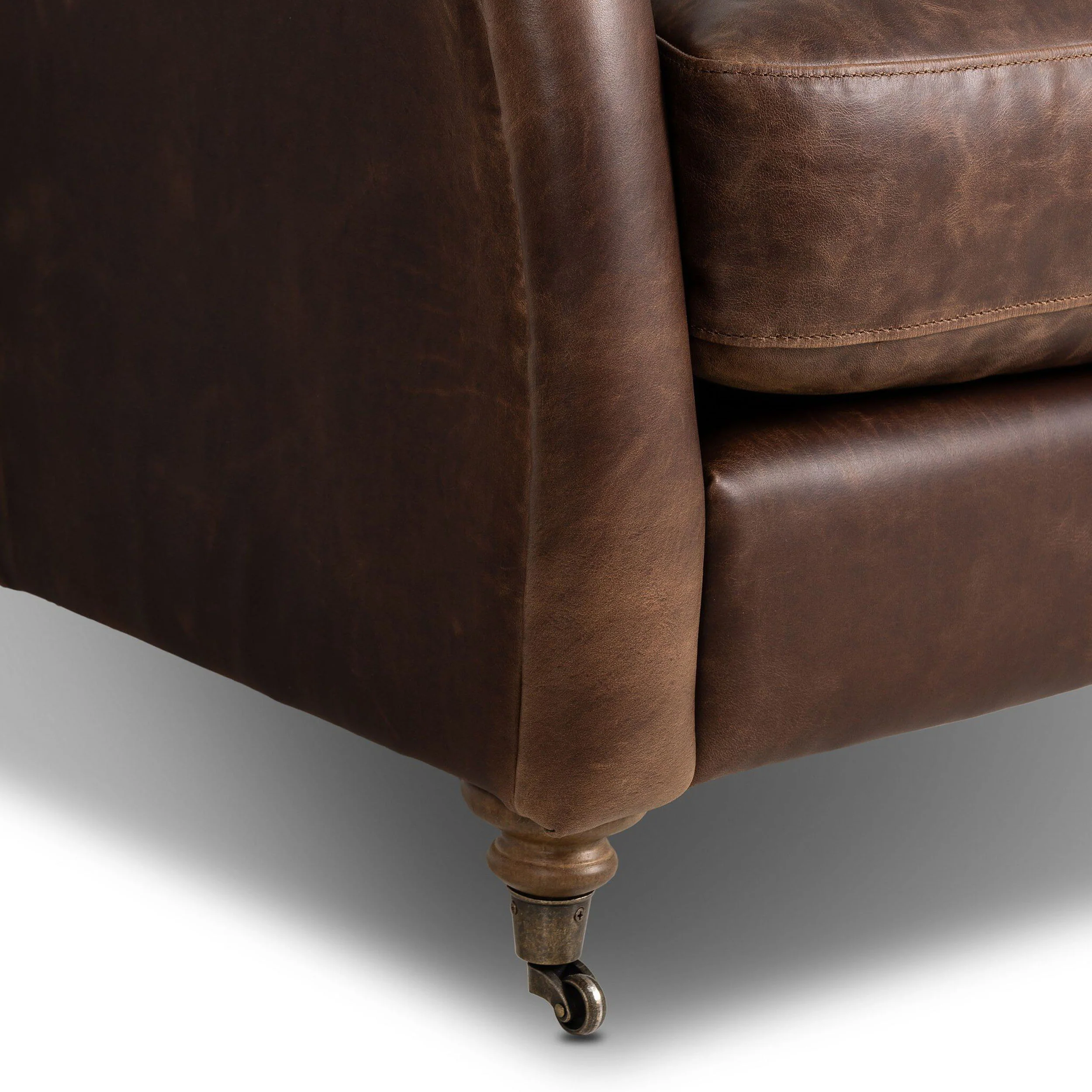 Lynne Leather Chair, Raleigh Cigar by Amber Lewis x Four Hands - Image 5