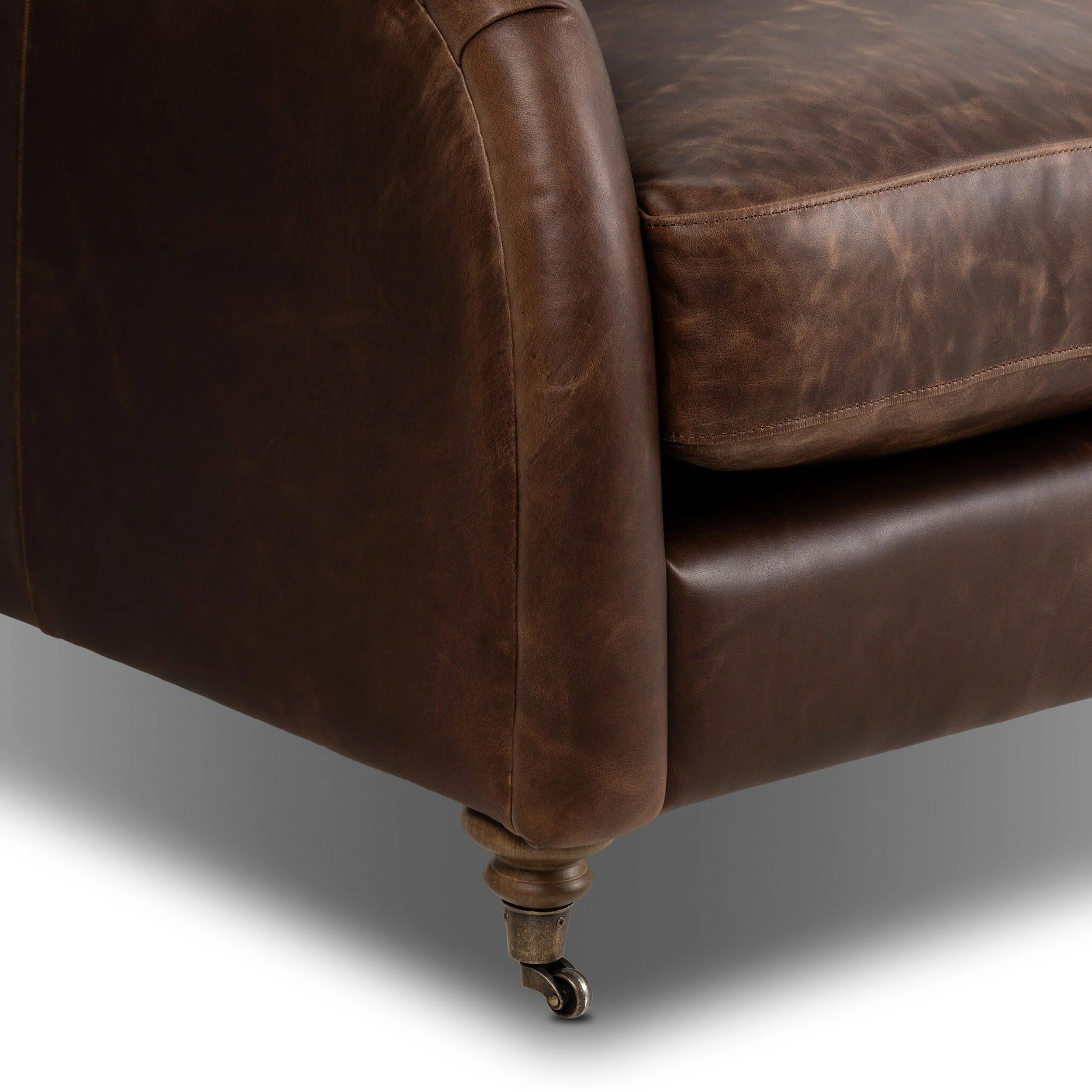 Lynne Leather Sofa, Raleigh Cigar by Amber Lewis x Four Hands - Image 4