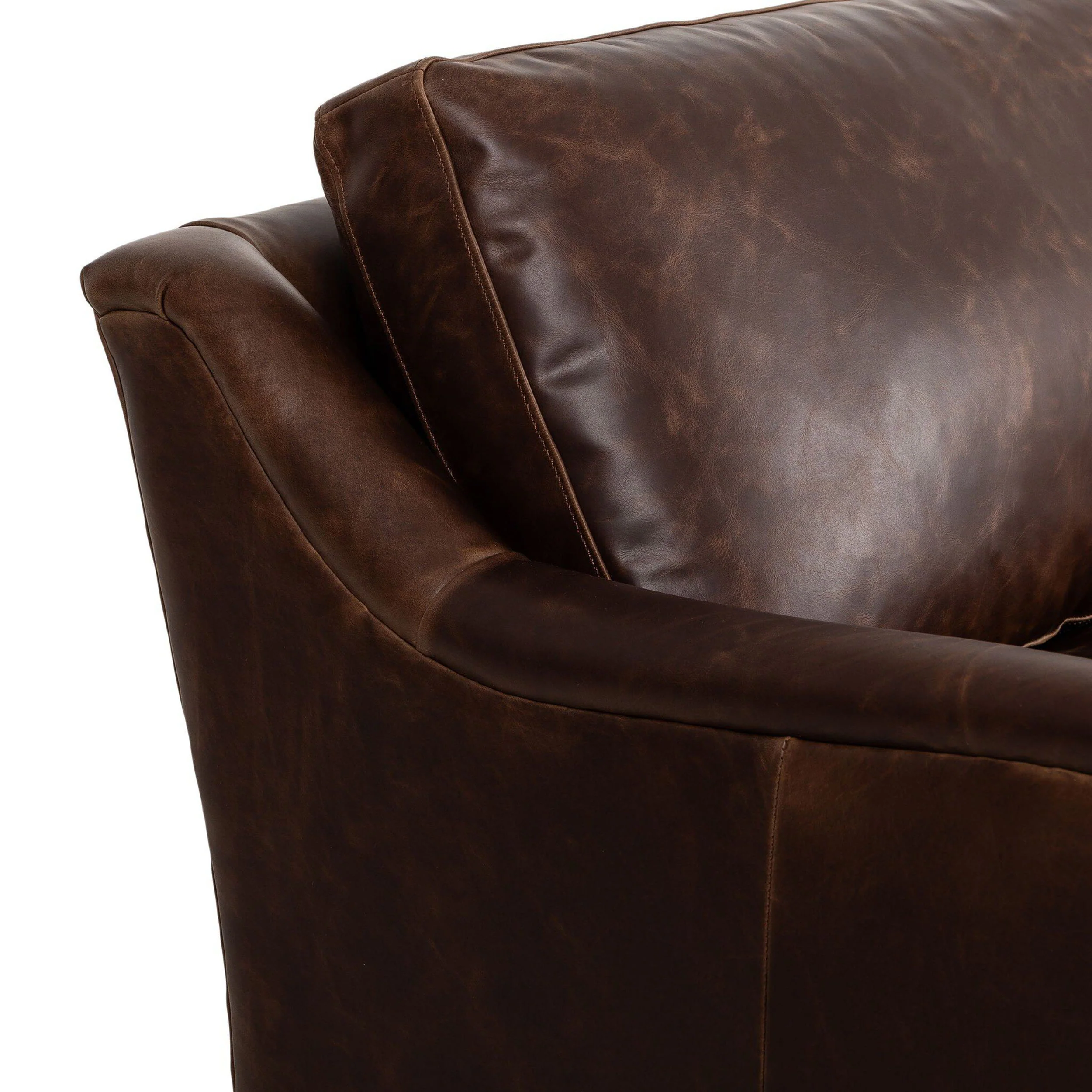 Lynne Leather Sofa, Raleigh Cigar by Amber Lewis x Four Hands - Image 5
