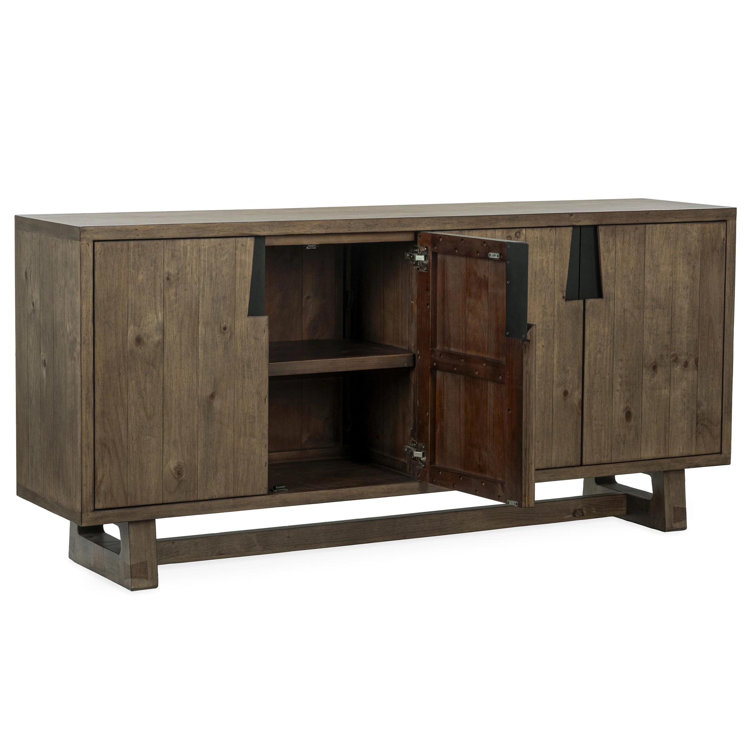 Lyra 4 Door Buffet, Smoke Brown - Image 4