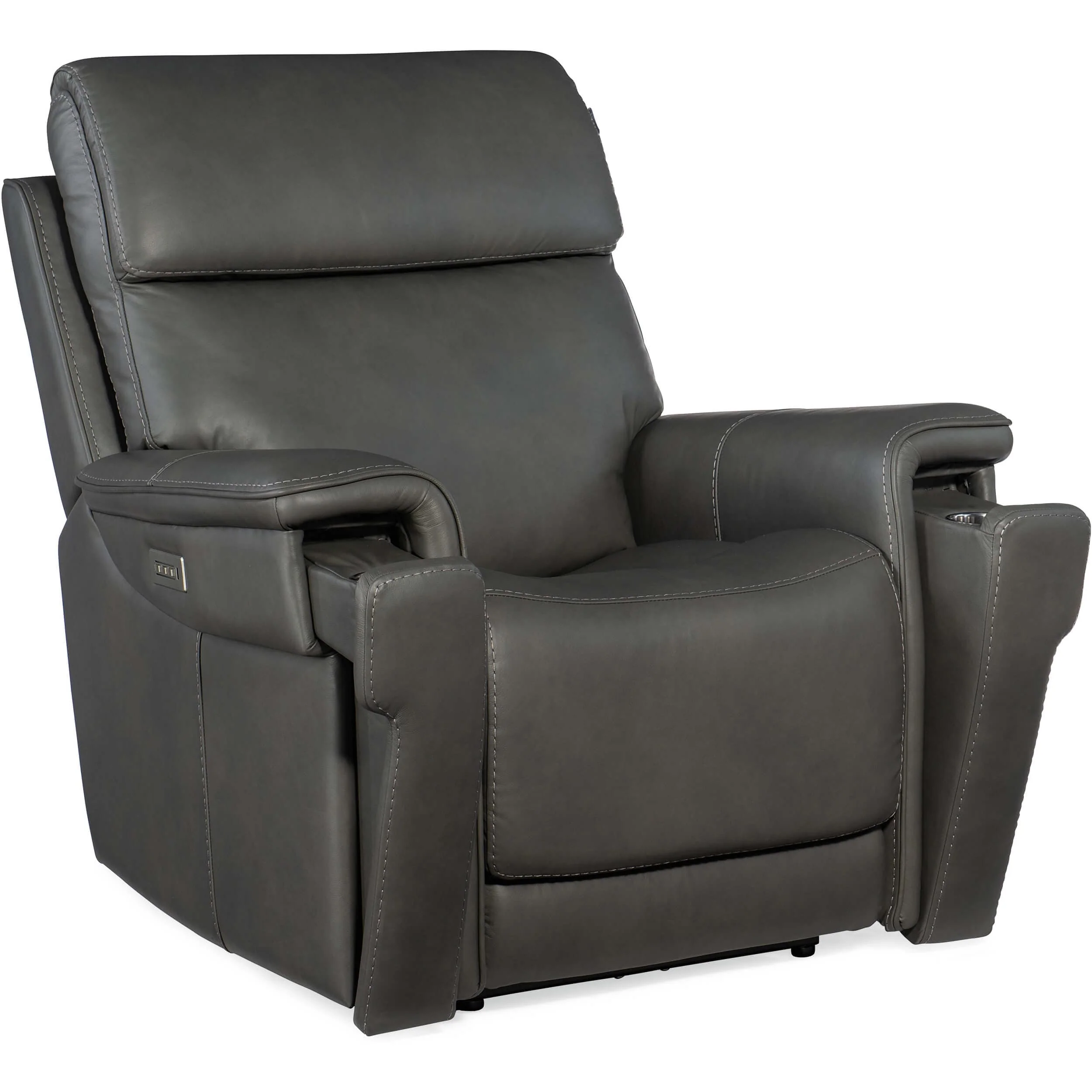 Lyra Leather Zero Gravity Power Recliner, Sahara Dorian Gray - Image 2