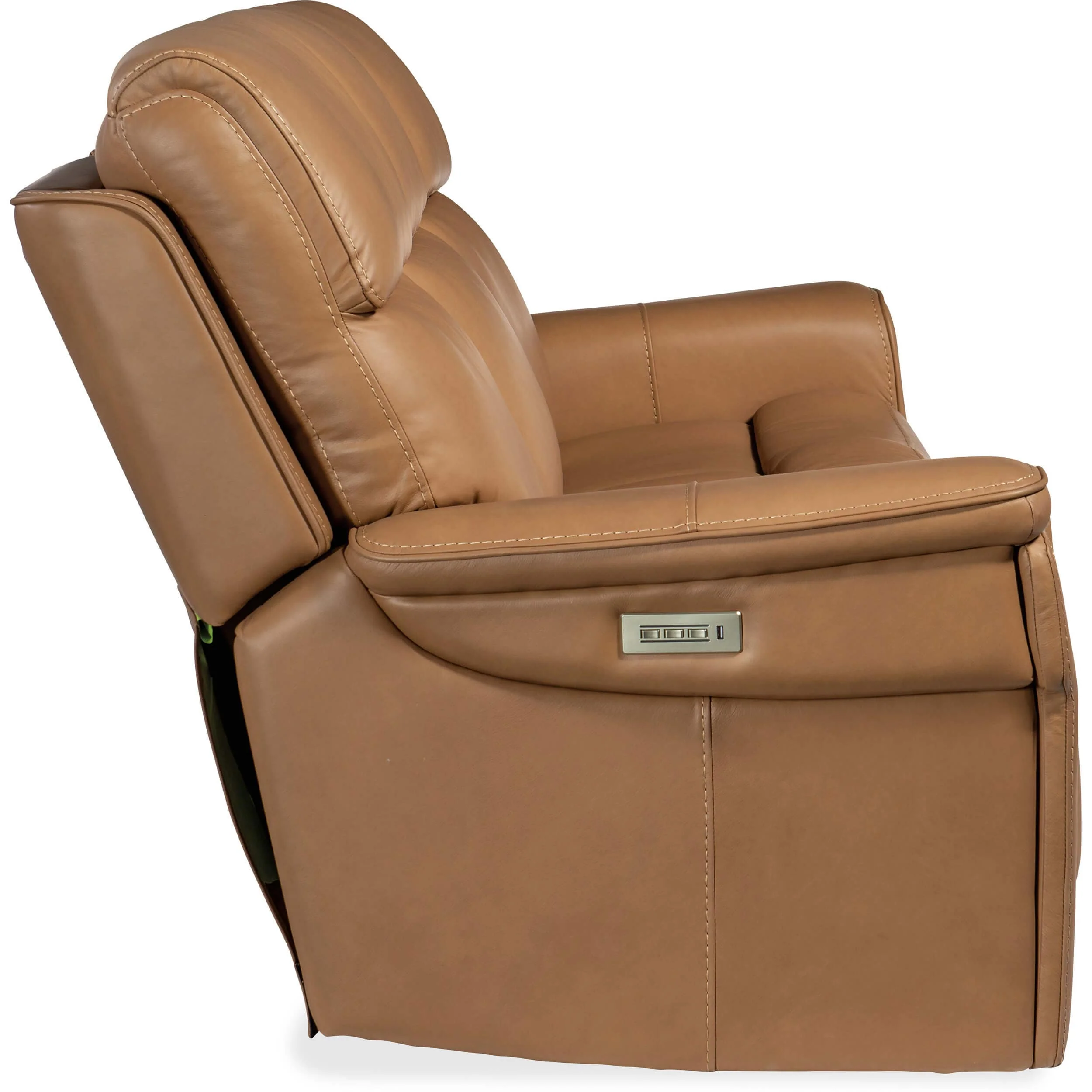 Lyra Zero Gravity Power Leather Sofa, Sahara Sandalwood - Image 2