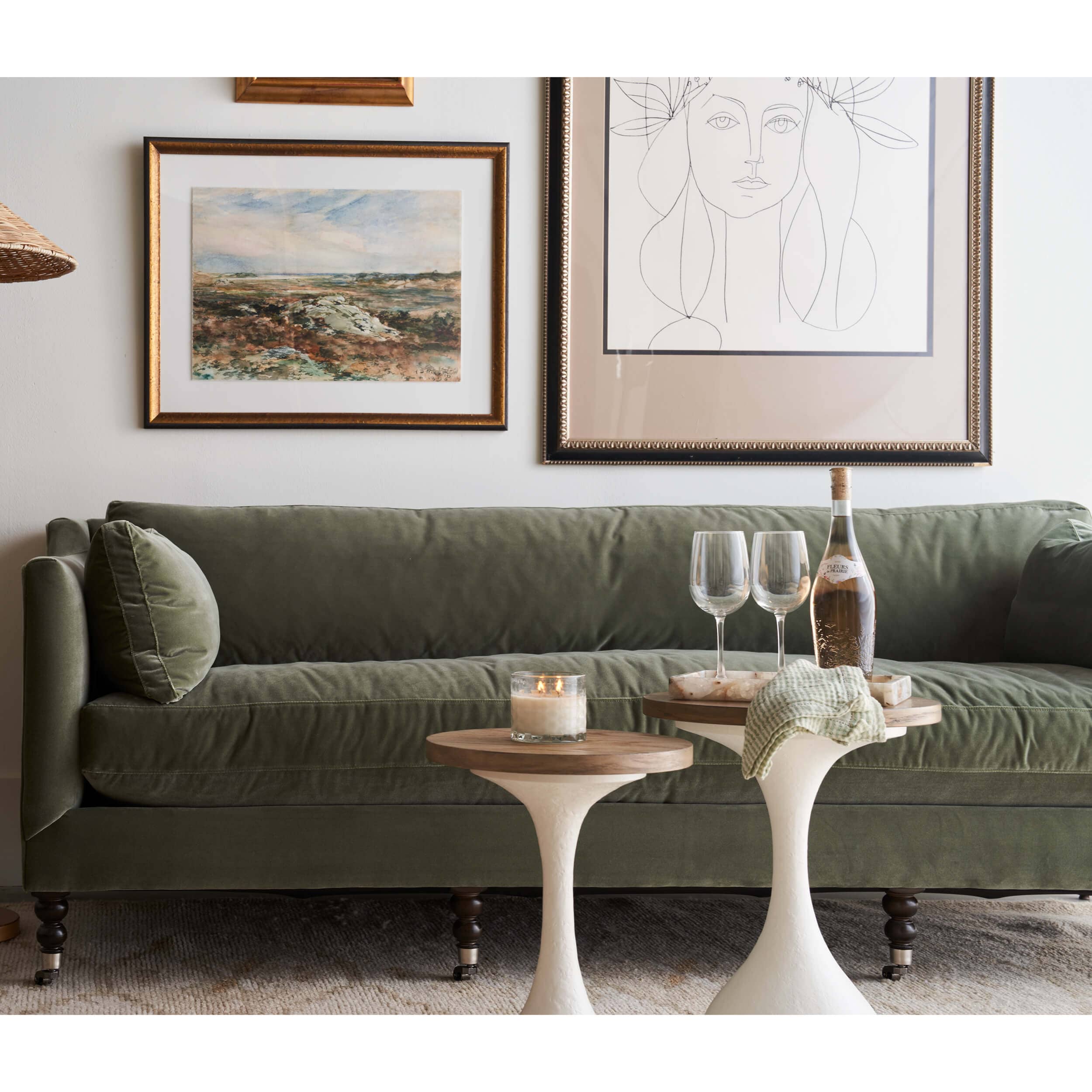 Madeline QS Sofa, Antiqued Moss - Image 4