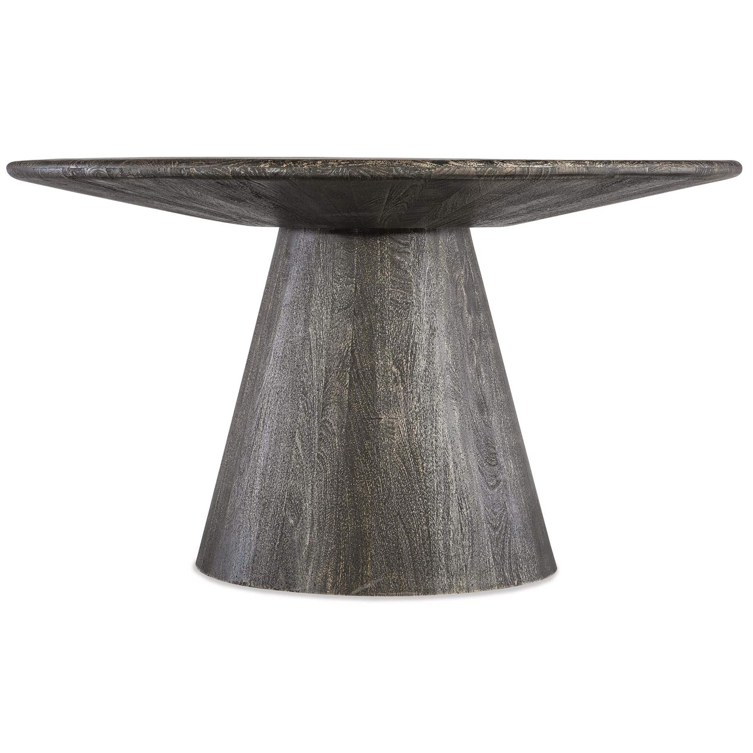 Madison Round Dining Table, Transparent Black
