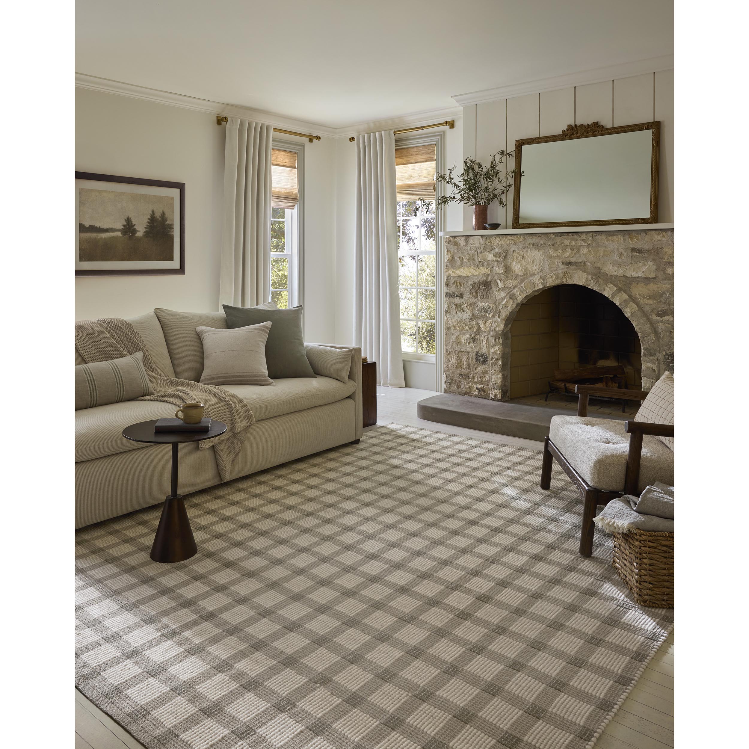 Magnolia Home by Joanna Gaines × Loloi Rug Ryder RYD-02, Stone/Ivory - Image 6