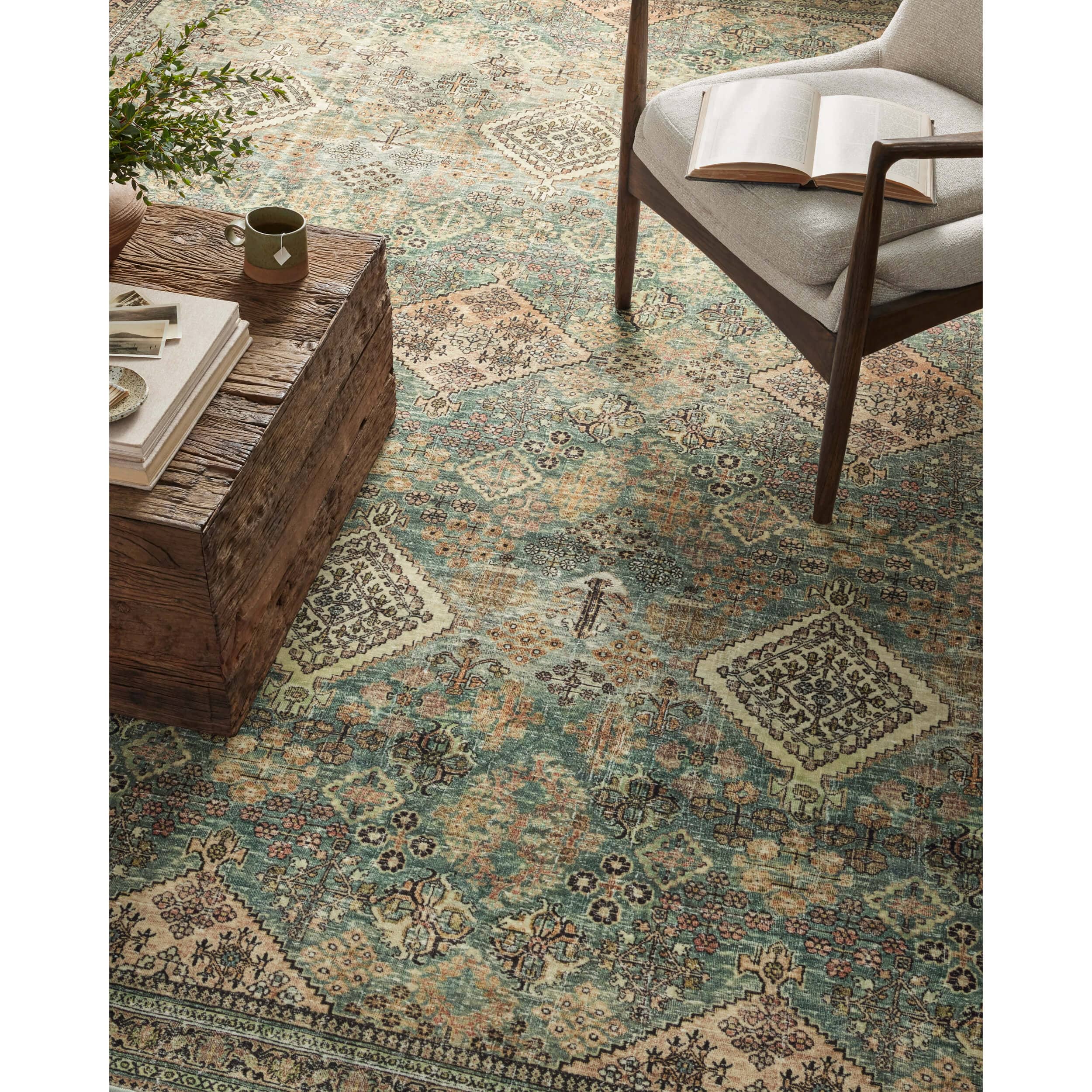 Magnolia Home by Joanna Gaines x Loloi Rug Sinclair SIN-03, Turquoise/Multi - Image 8