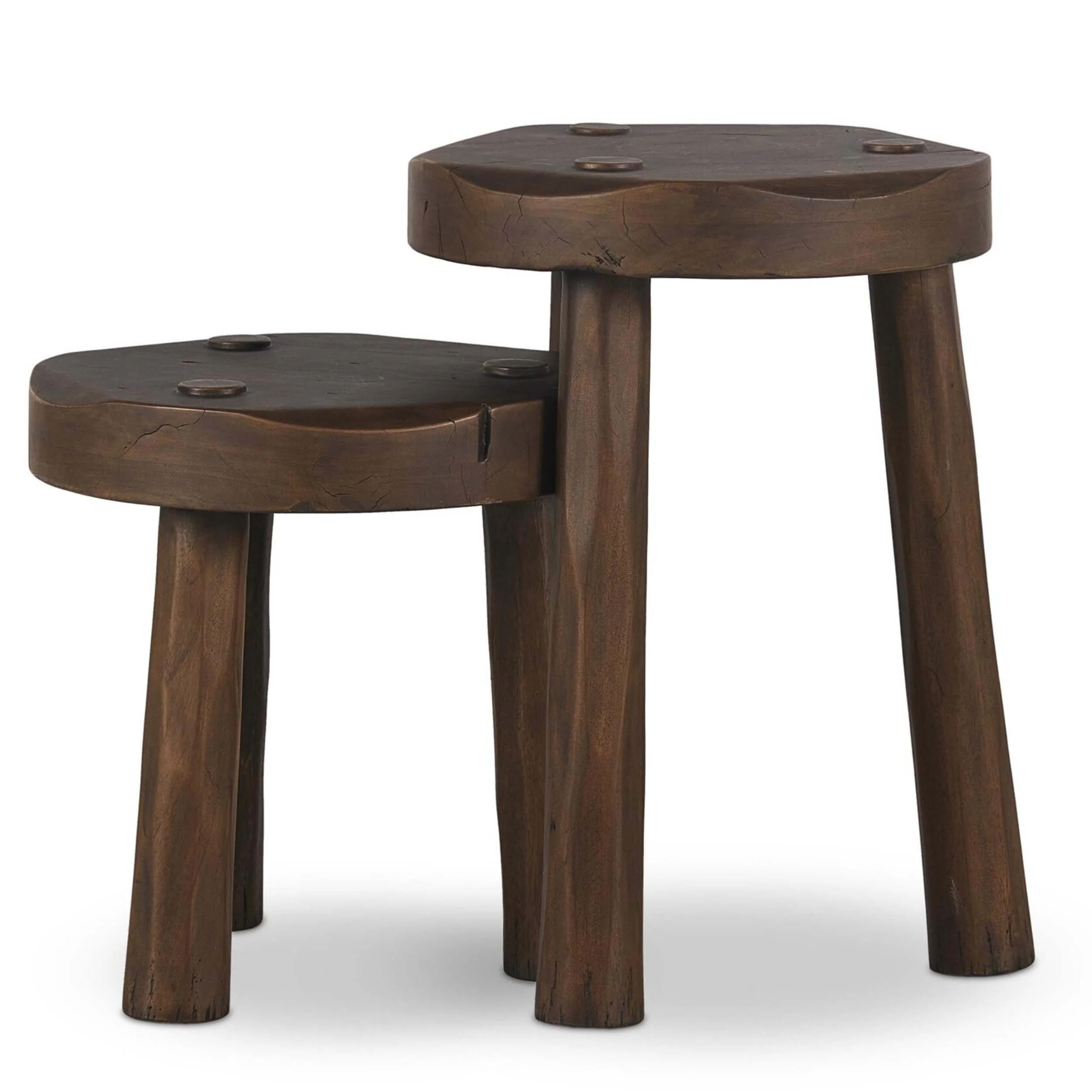 Maha Accent Stool Set, Aged Belgium Bleach by Amber Lewis x Four Hands - Image 3