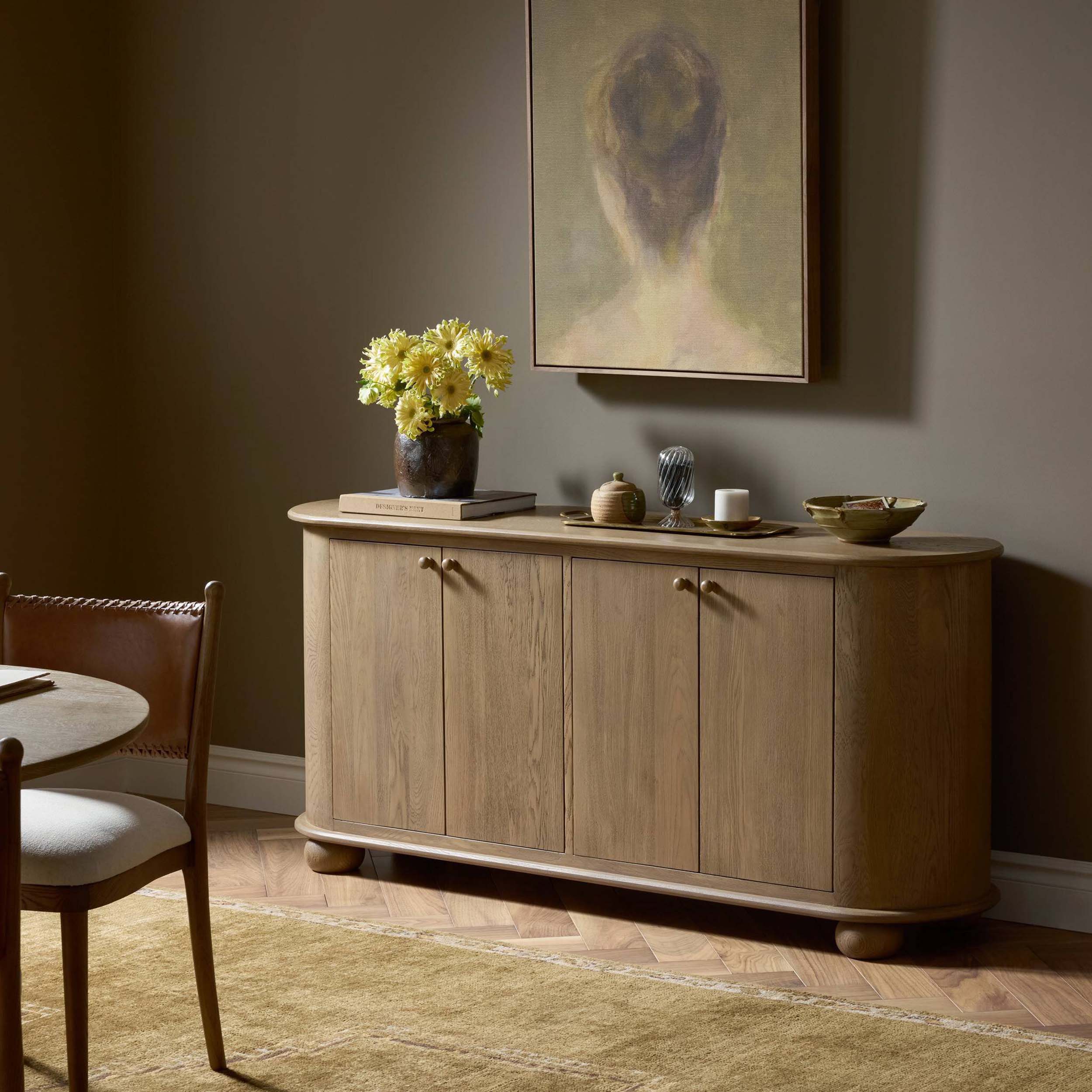 Makai 4 Door Sideboard, Light Wash by Amber Lewis x Four Hands - Image 8