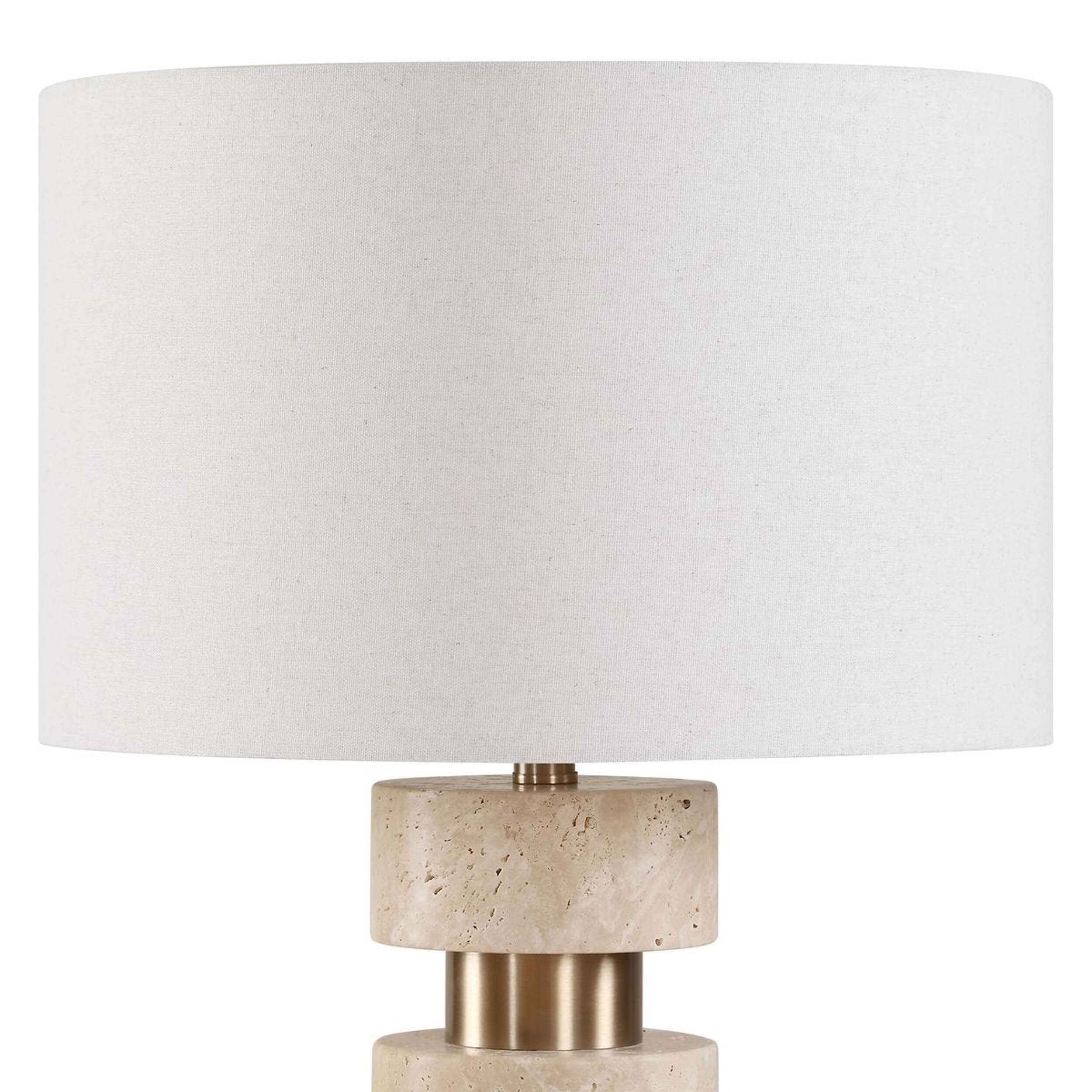 Makani Table Lamp, Travertine - Image 2