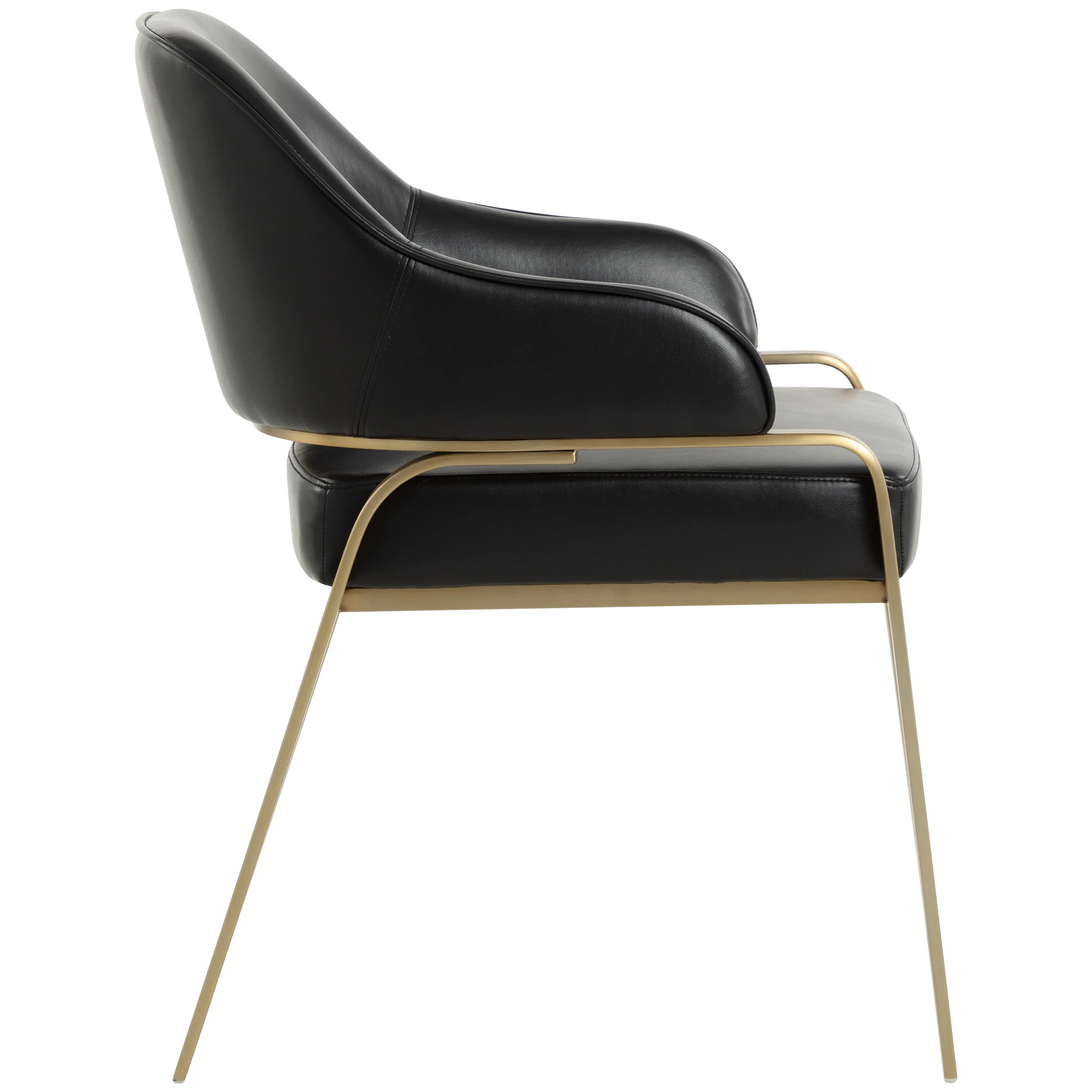 Malachi Leather Dining Chair, Cantina Black, Set of 2 - Image 3