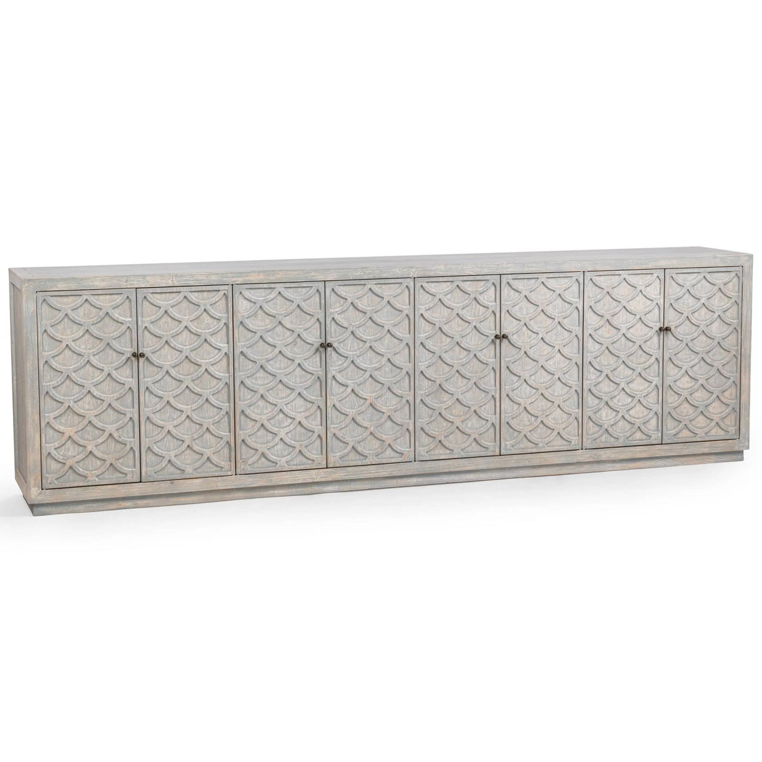 Malibu 8 Door Cabinet, Blue Washed