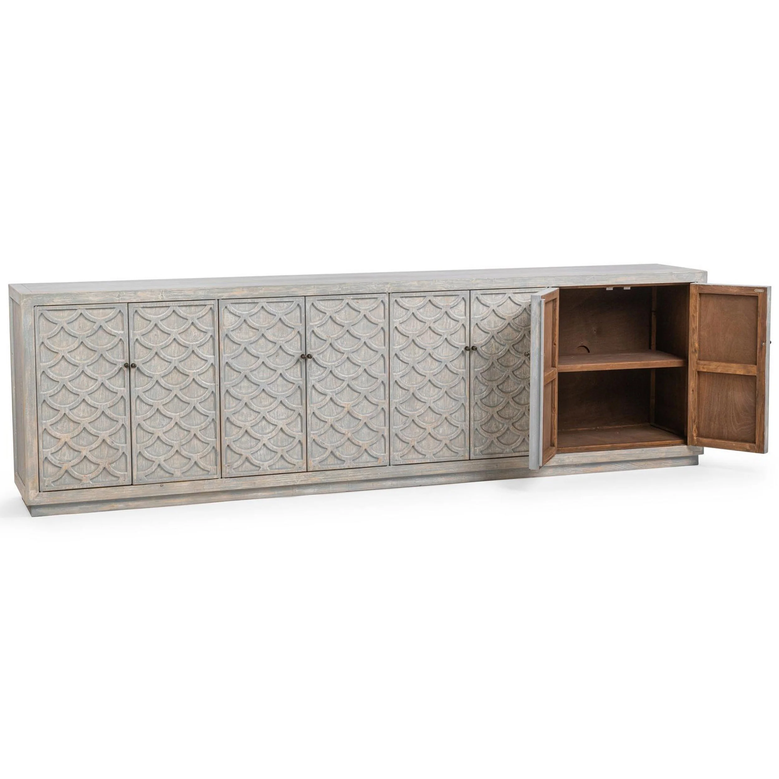 Malibu 8 Door Cabinet, Blue Washed - Image 3
