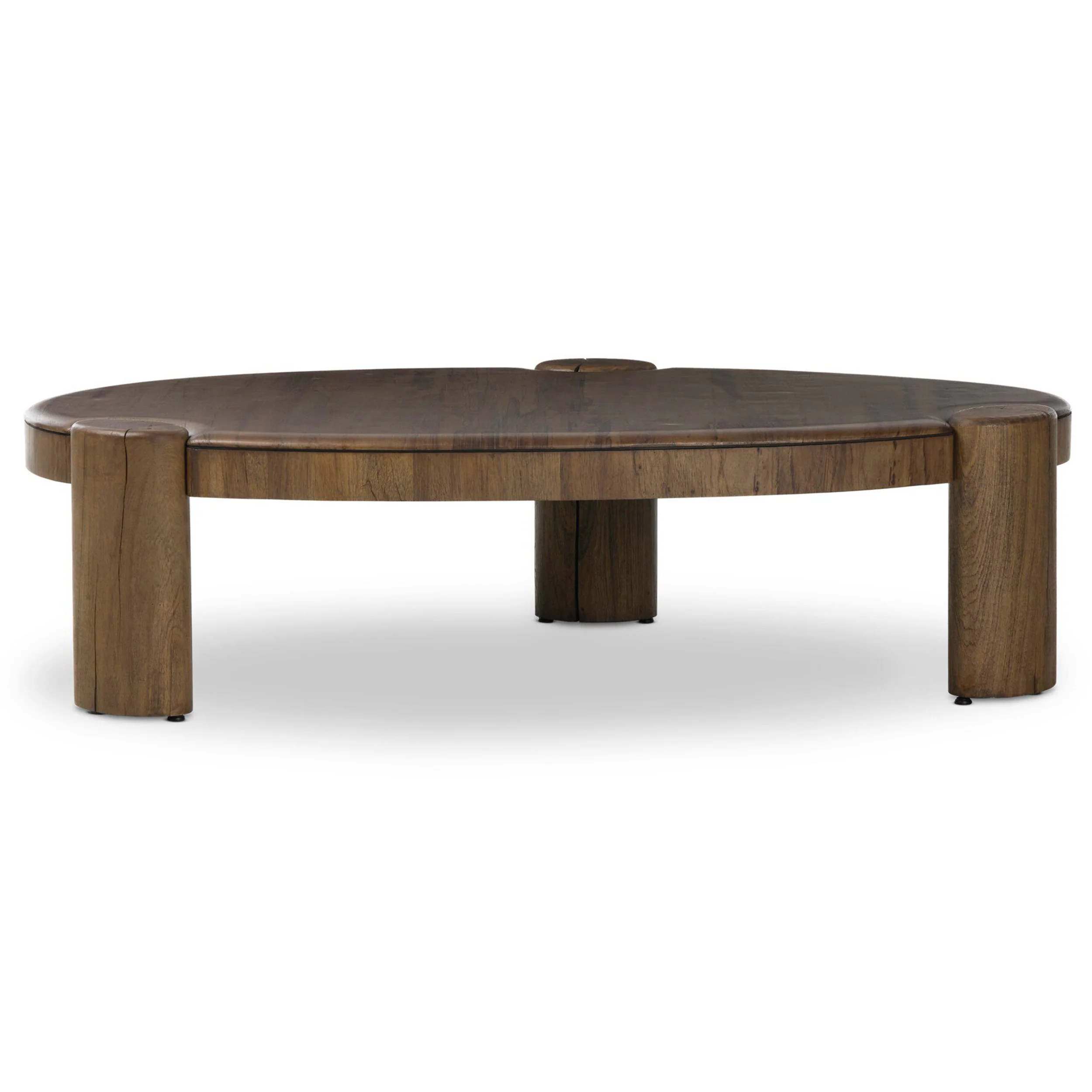 Kamira Oval Coffee Table, Dark Spalted Primavera by Four Hands - Image 2