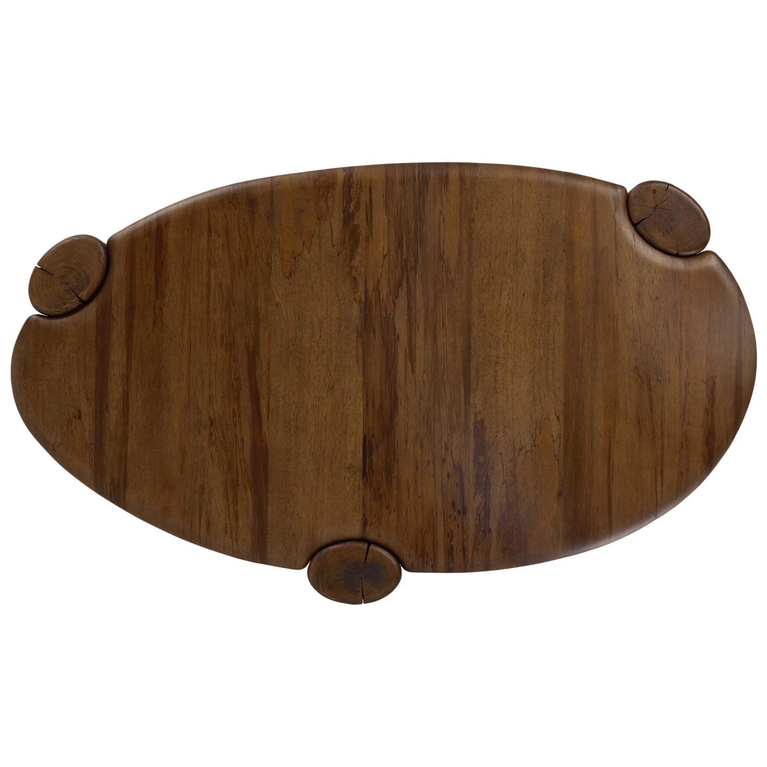 Kamira Oval Coffee Table, Dark Spalted Primavera by Four Hands - Image 5