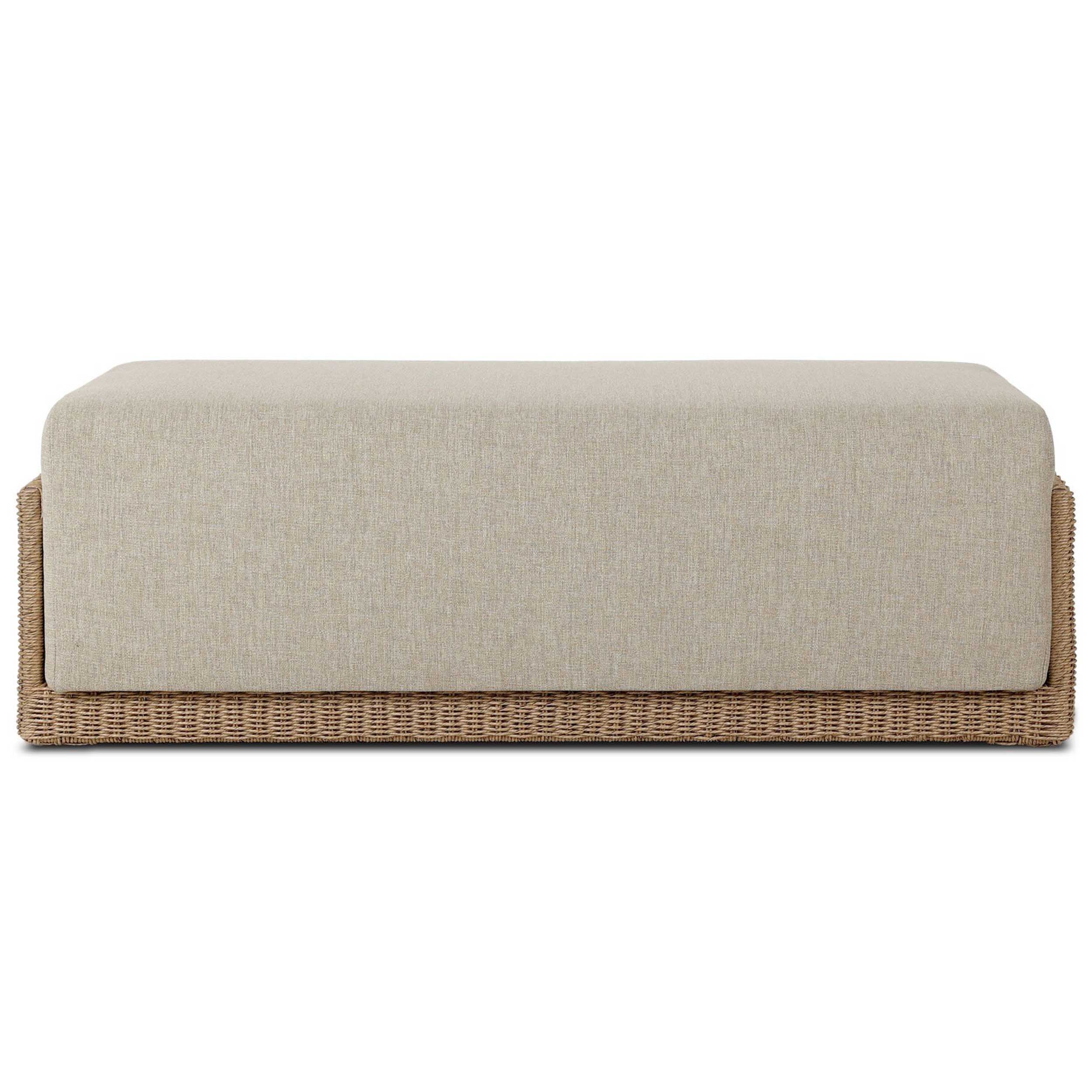 Manning Outdoor Ottoman, Alessi Buff by Four Hands - Image 2