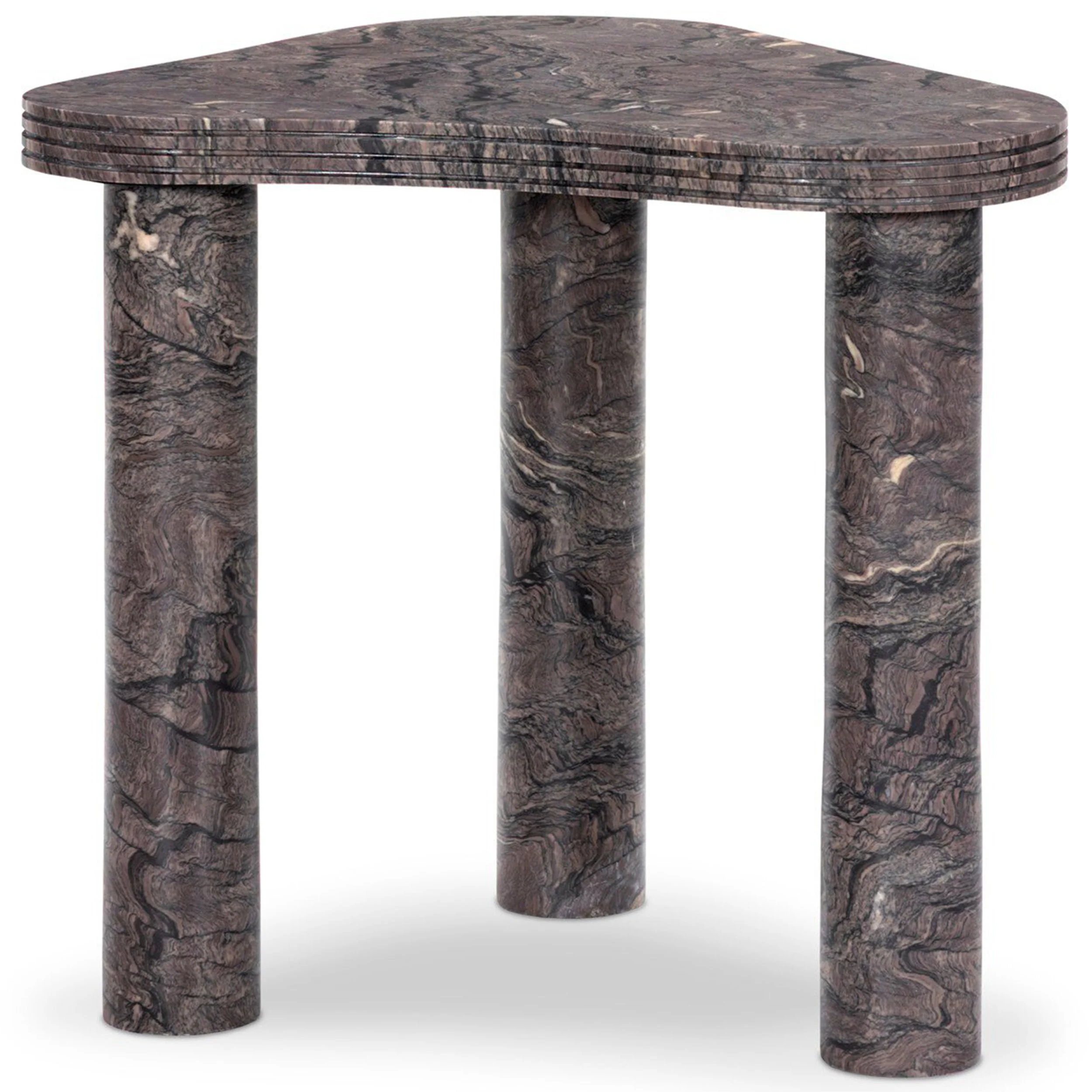 Manoli End Table, Smoked Plum by Four Hands - Image 3