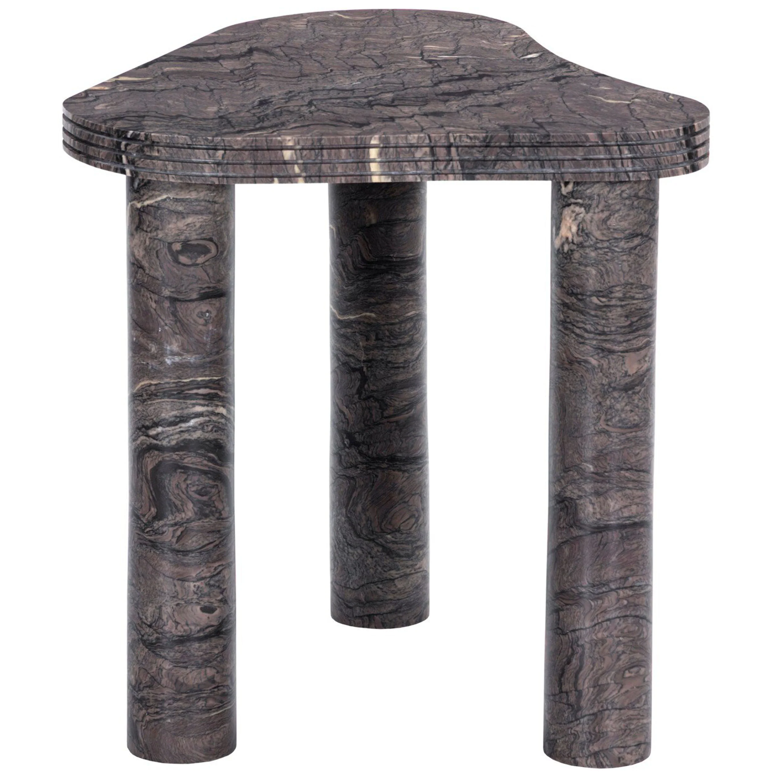 Manoli End Table, Smoked Plum by Four Hands - Image 4