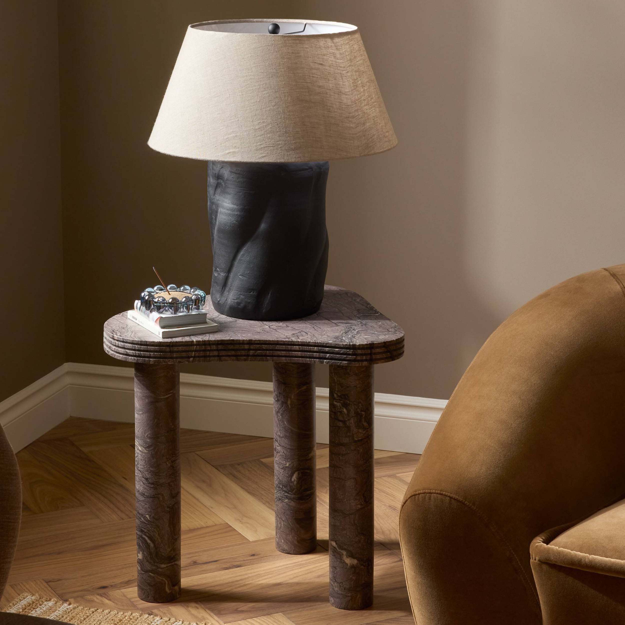 Manoli End Table, Smoked Plum by Four Hands - Image 8
