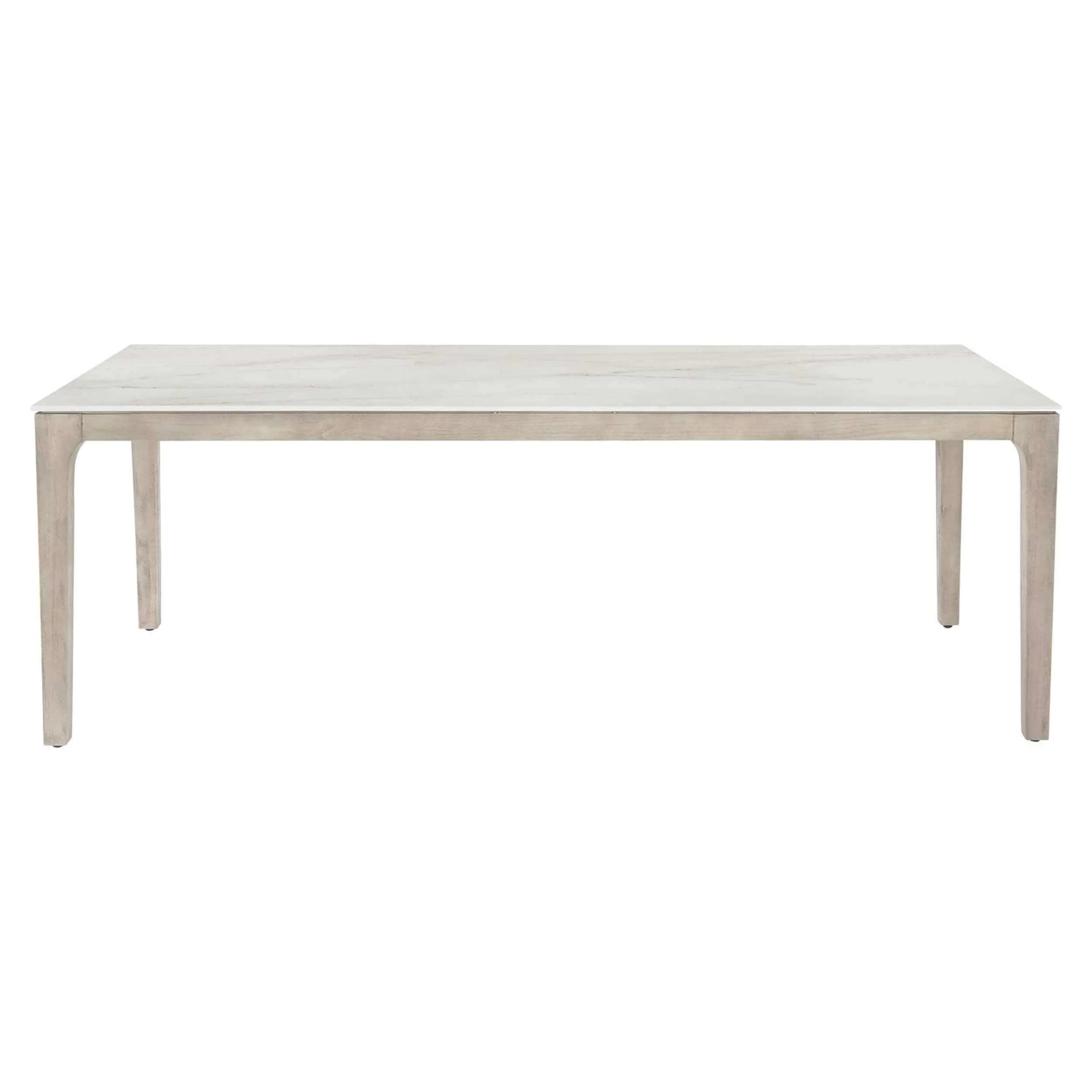 Marbella Outdoor Dining Table, White Shell - Image 2
