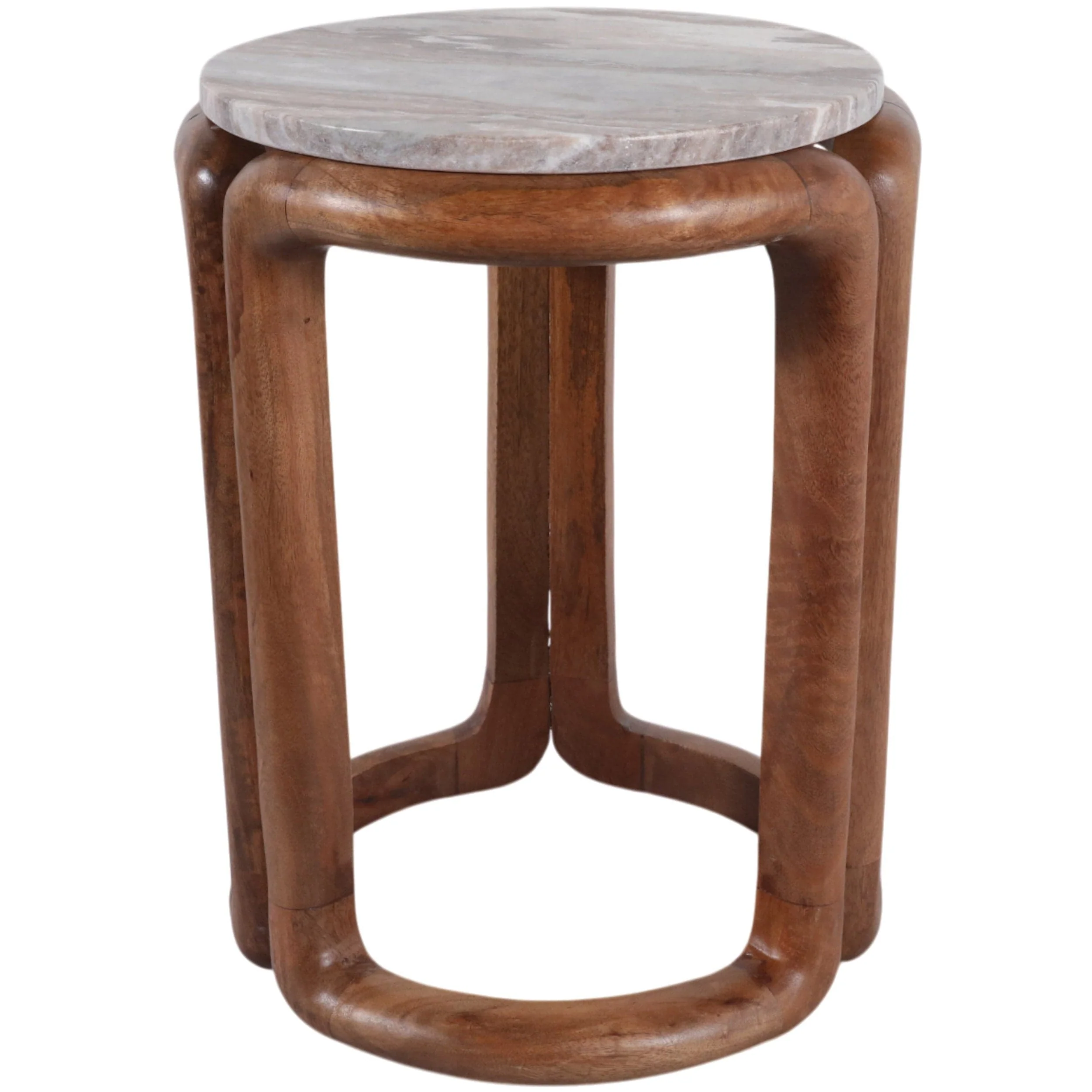 Marble Top Accent Table, Ivory - Image 2