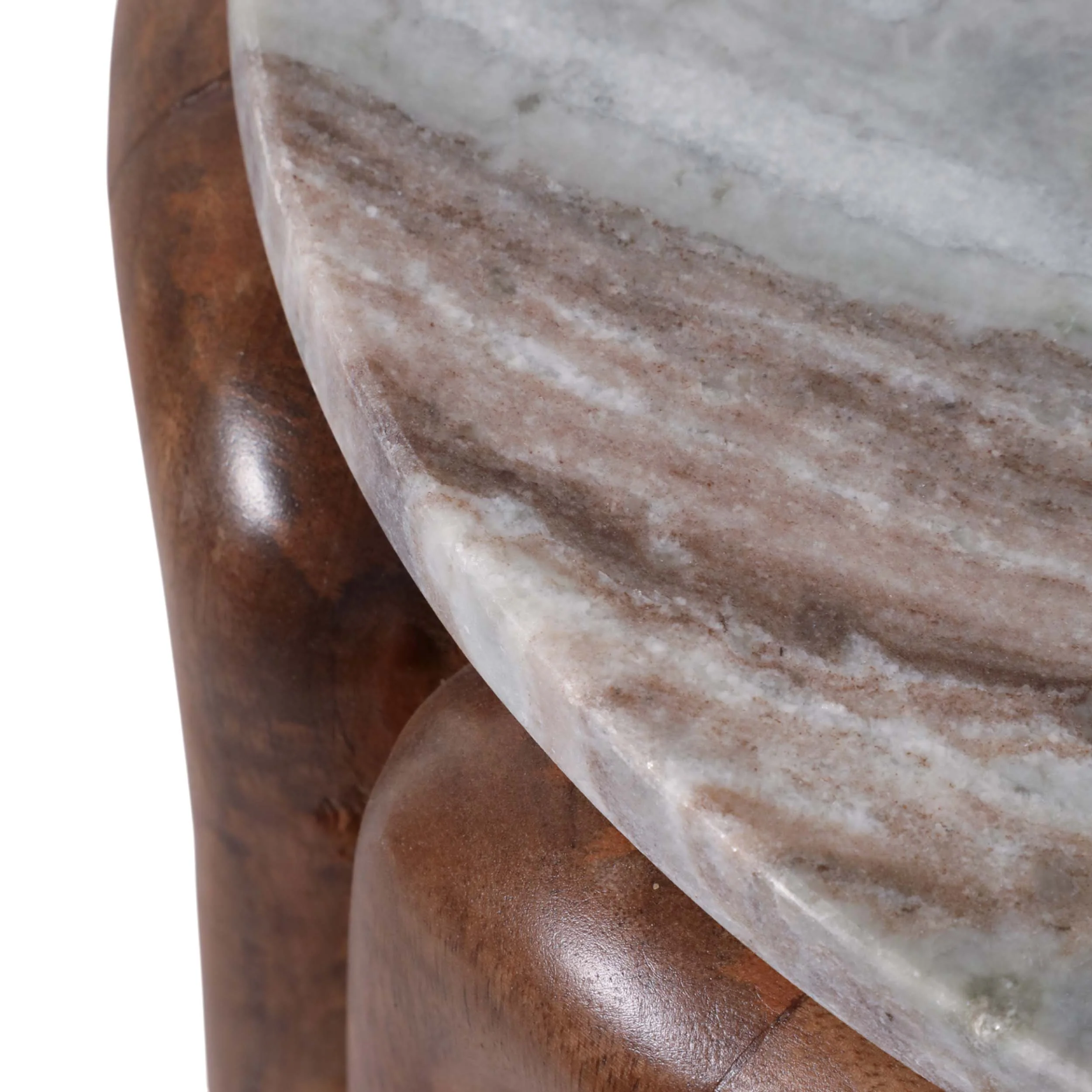 Marble Top Accent Table, Ivory - Image 4