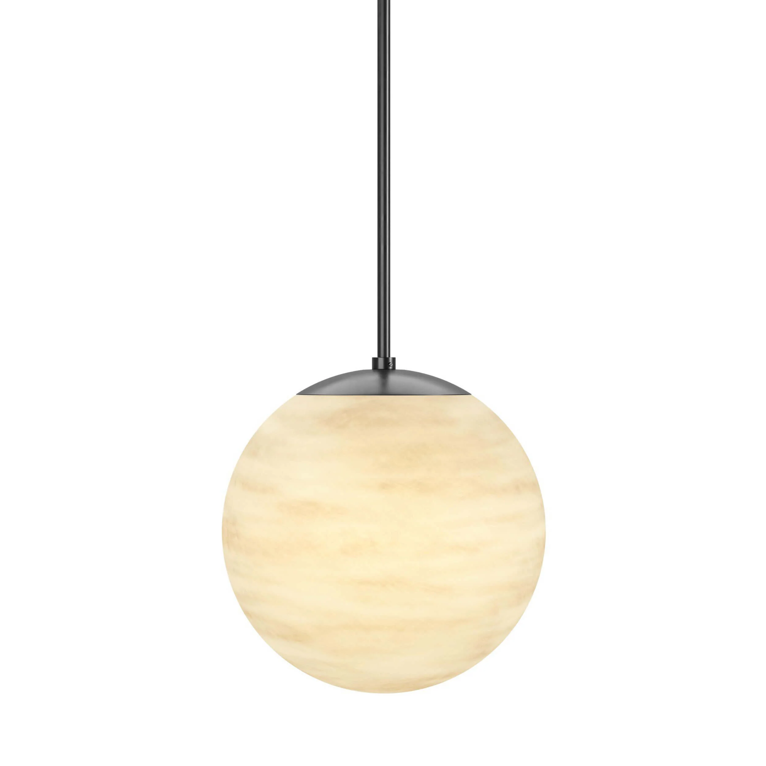 Marbled Globe 300 Pendant, Marbled Matte Glass/Black Gunmetal by Four Hands - Image 2