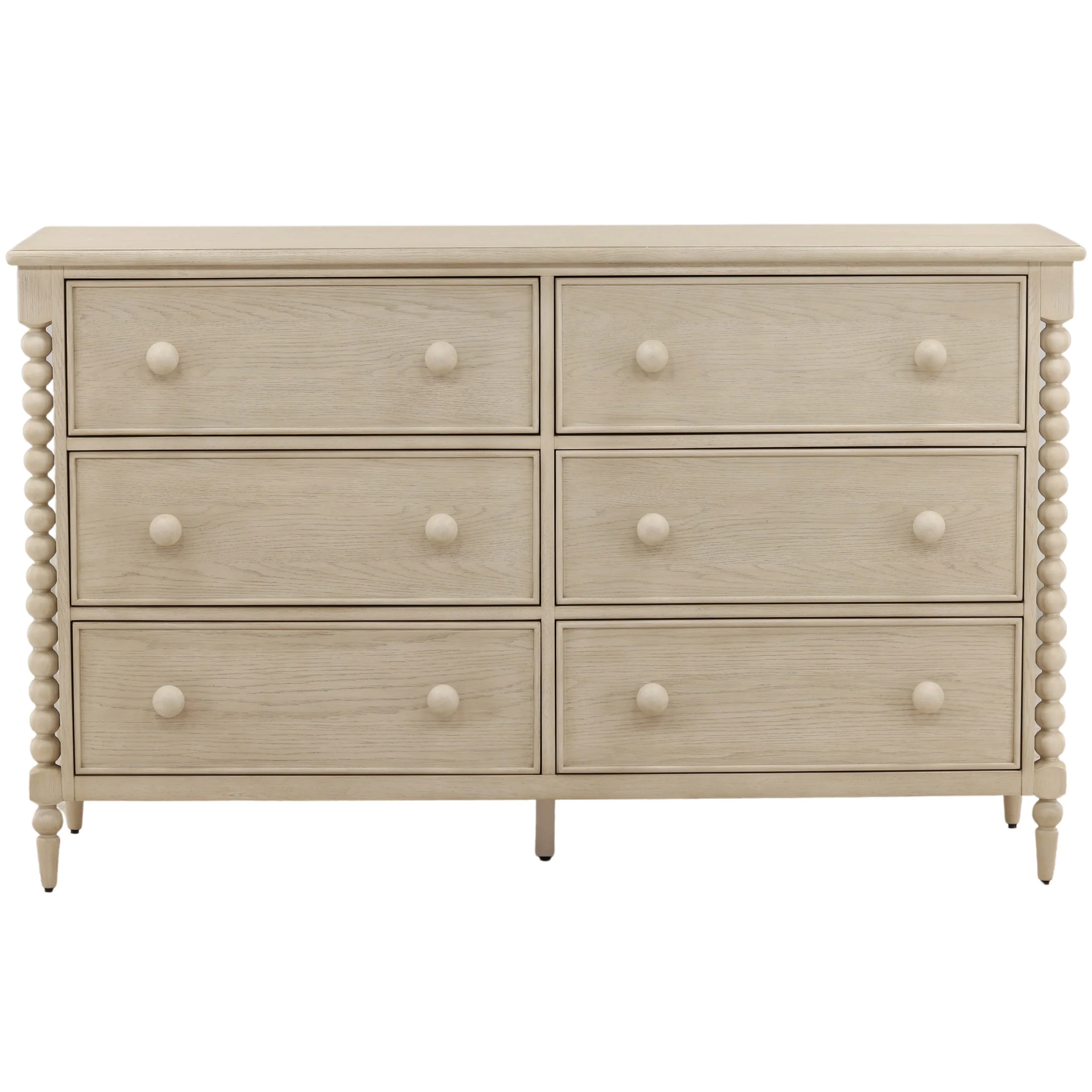 Marcellina 6 Drawer Dresser, White Wash - Image 2