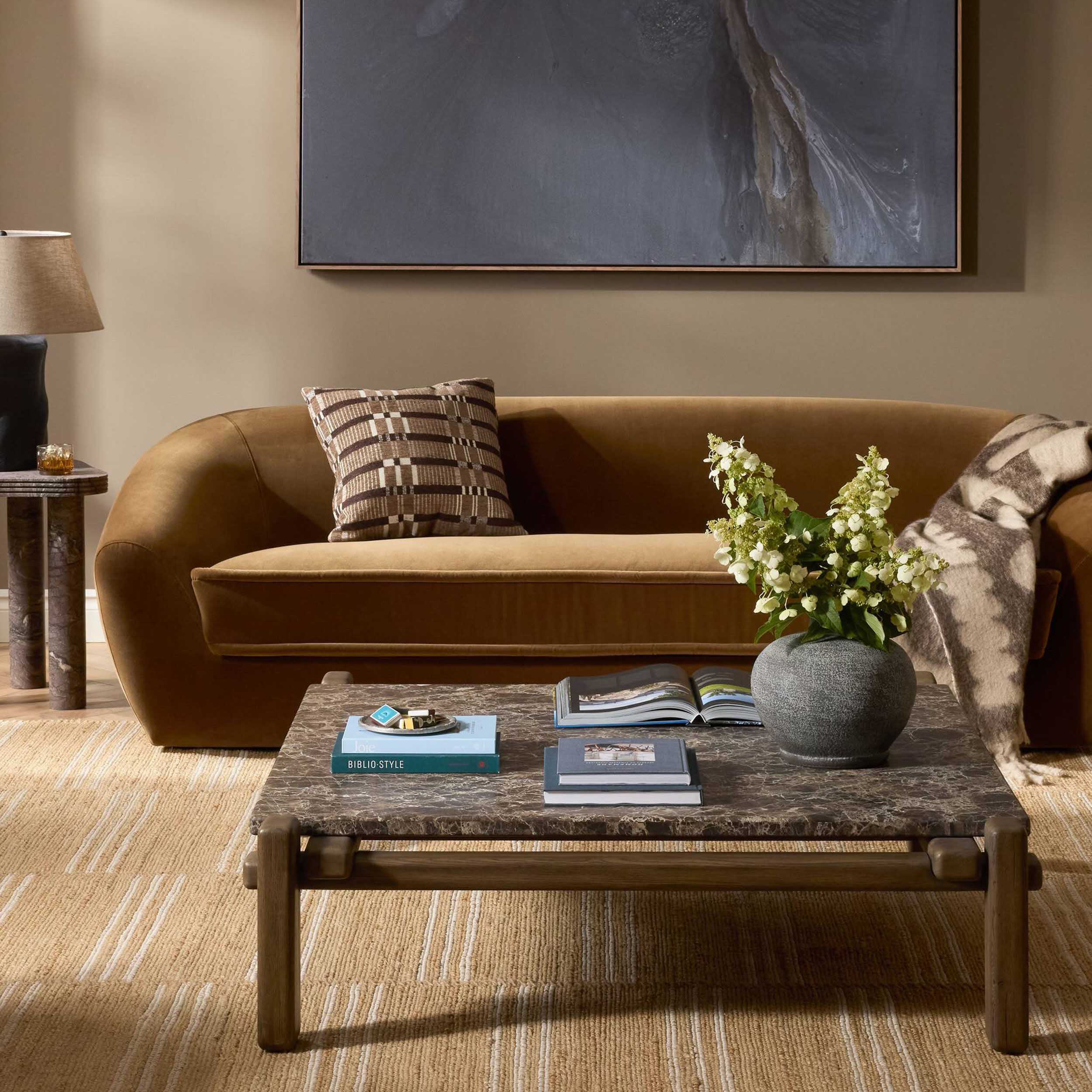 Marcia Square Coffee Table, Brown by Four Hands - Image 8