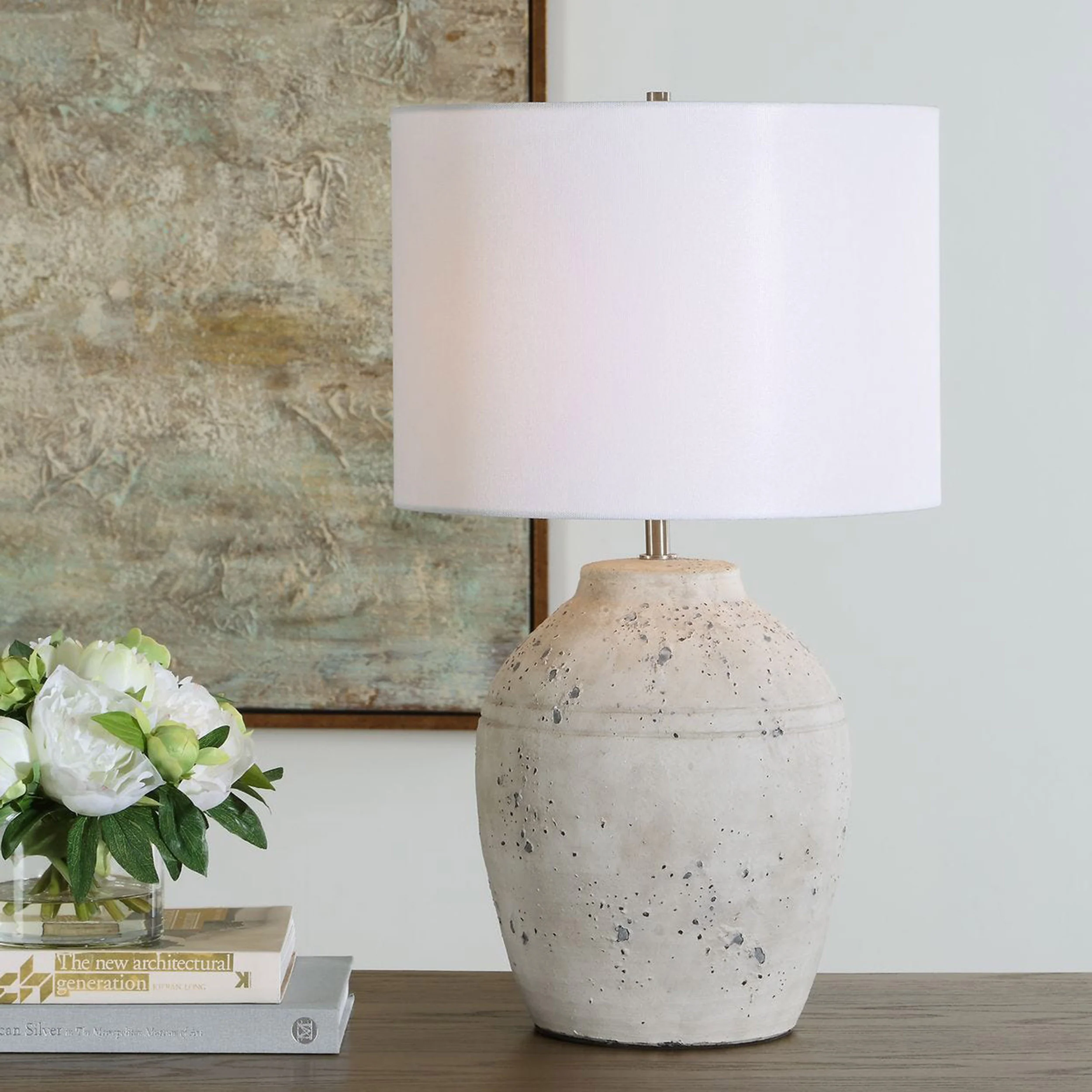 Lana Table Lamp, White Wash - Image 5