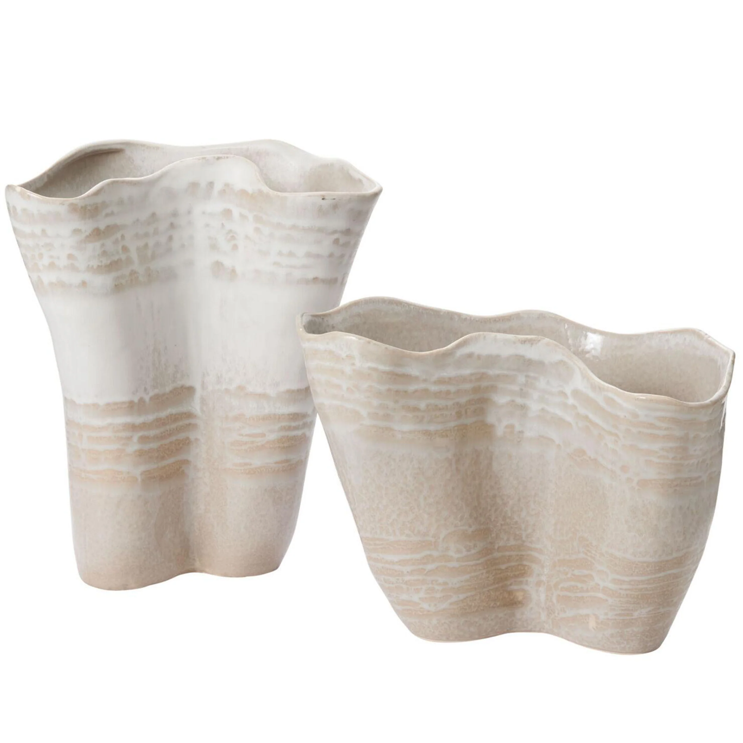 Marea Ceramic Vase, Natural Stone - Image 2