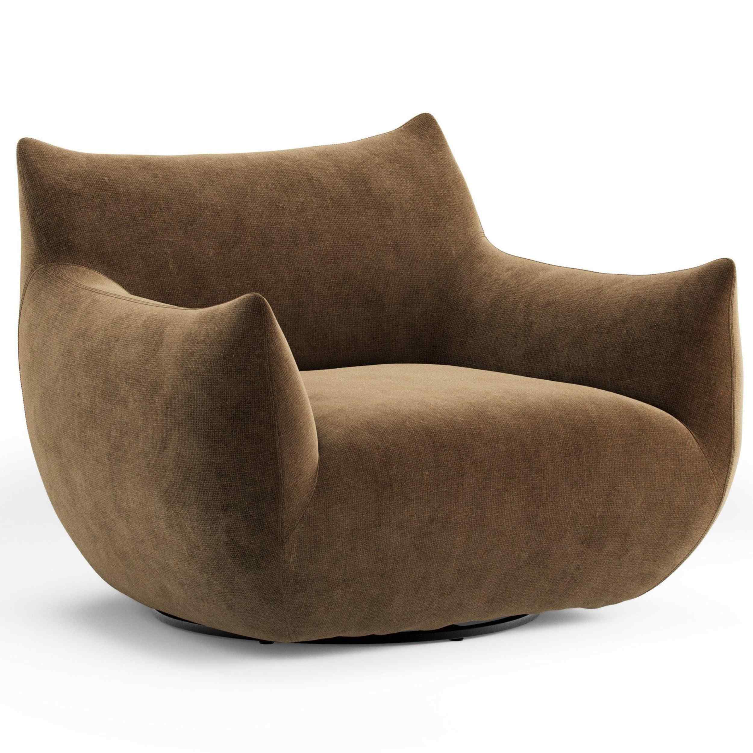 Margot Swivel Chair, Altair Mushroom by Four Hands