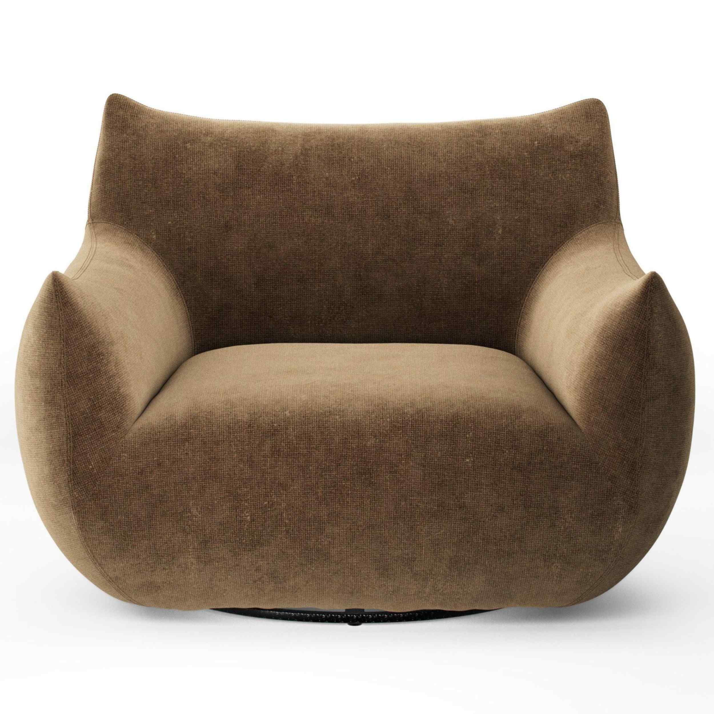Margot Swivel Chair, Altair Mushroom by Four Hands - Image 2