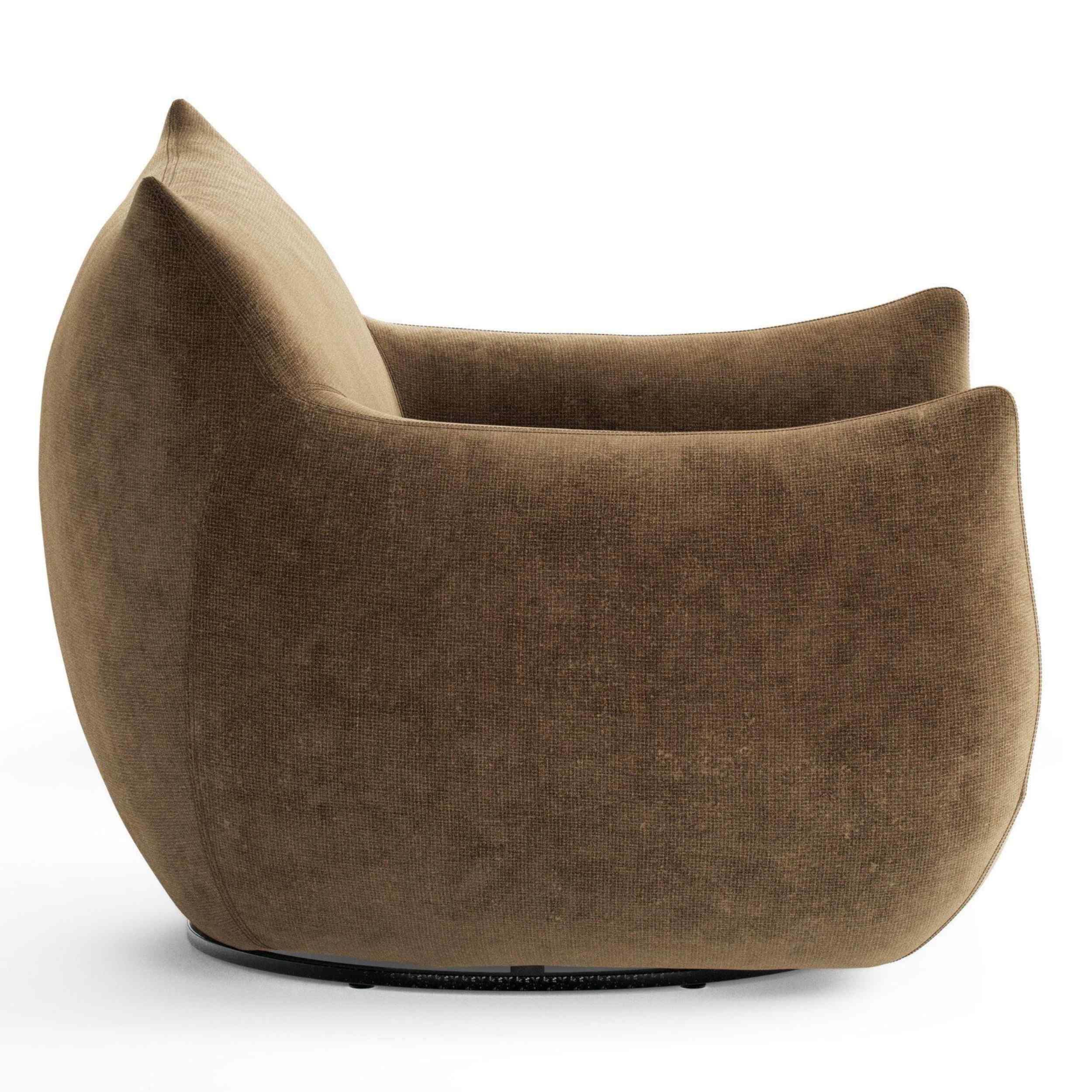 Margot Swivel Chair, Altair Mushroom by Four Hands - Image 3