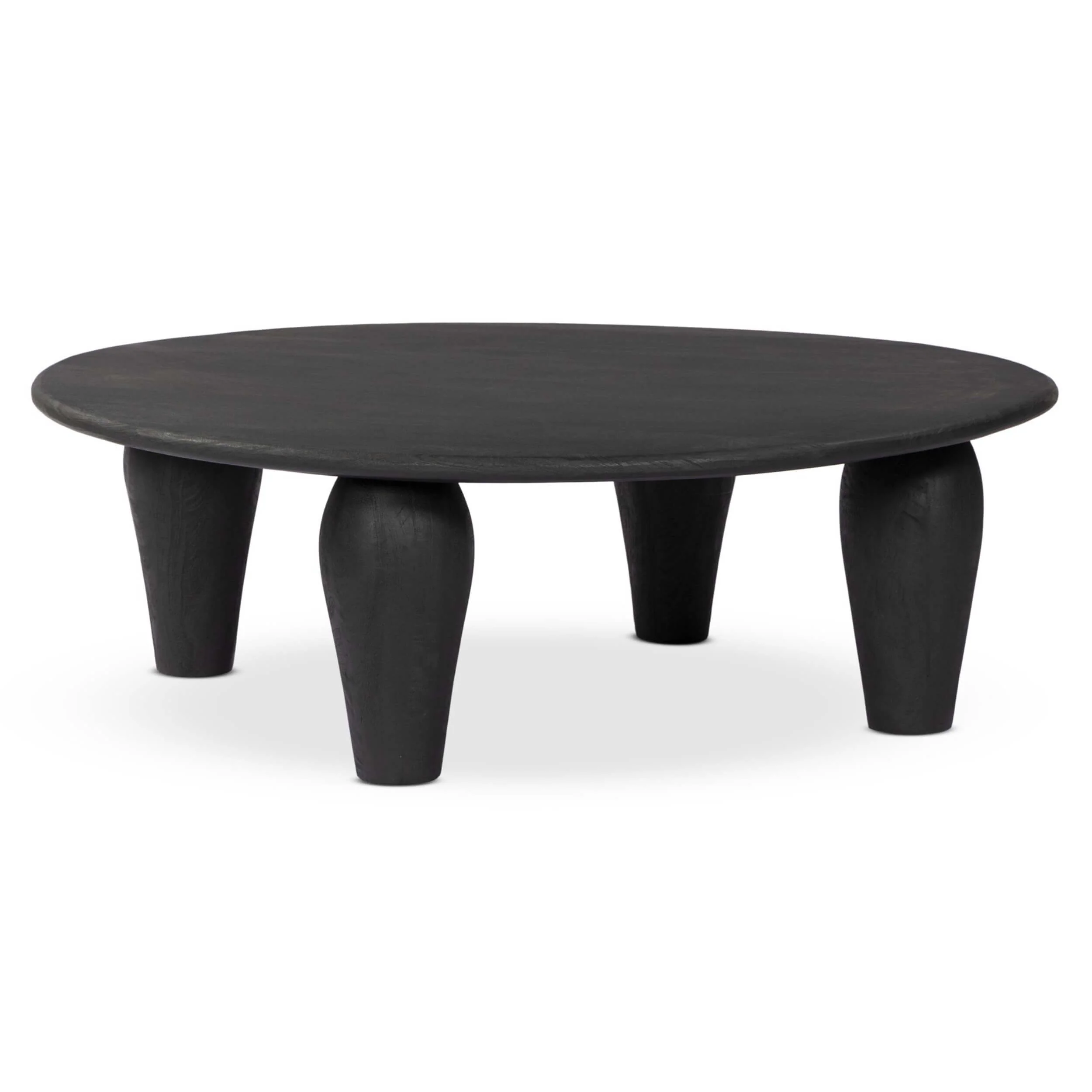 Maricopa Large Round Coffee Table, Dark Totem by Four Hands
